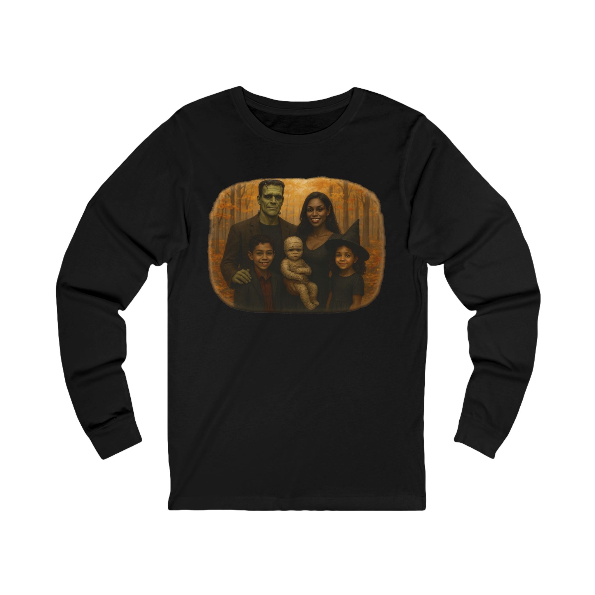 Halloween Character Family Portrait Long Sleeve T-Shirt Spooky Vibes Photoshoot