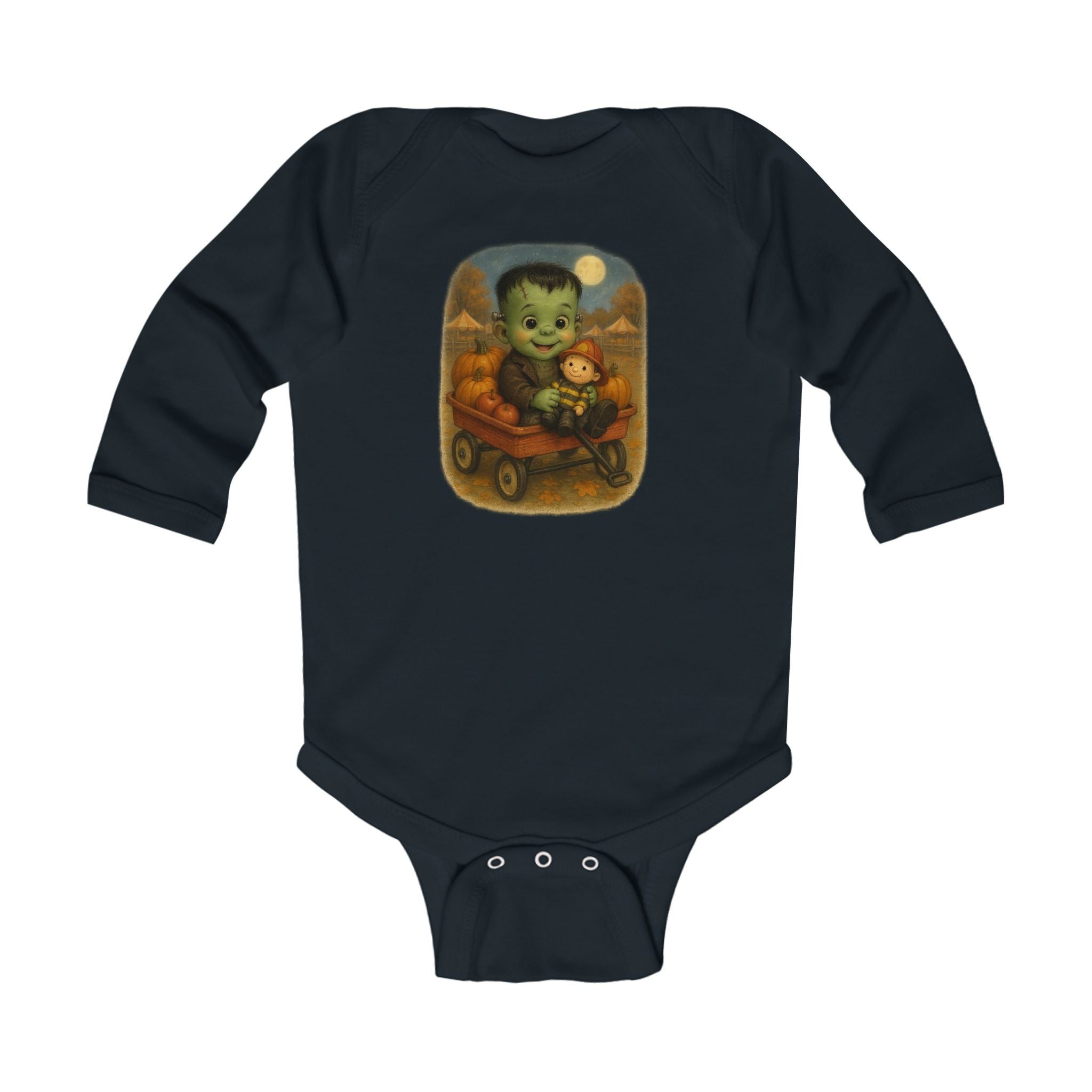 Halloween Baby Bodysuit, Cute Infant Long Sleeve Tee, Adorable Monster Baby Outfit, Gift for New Parents,