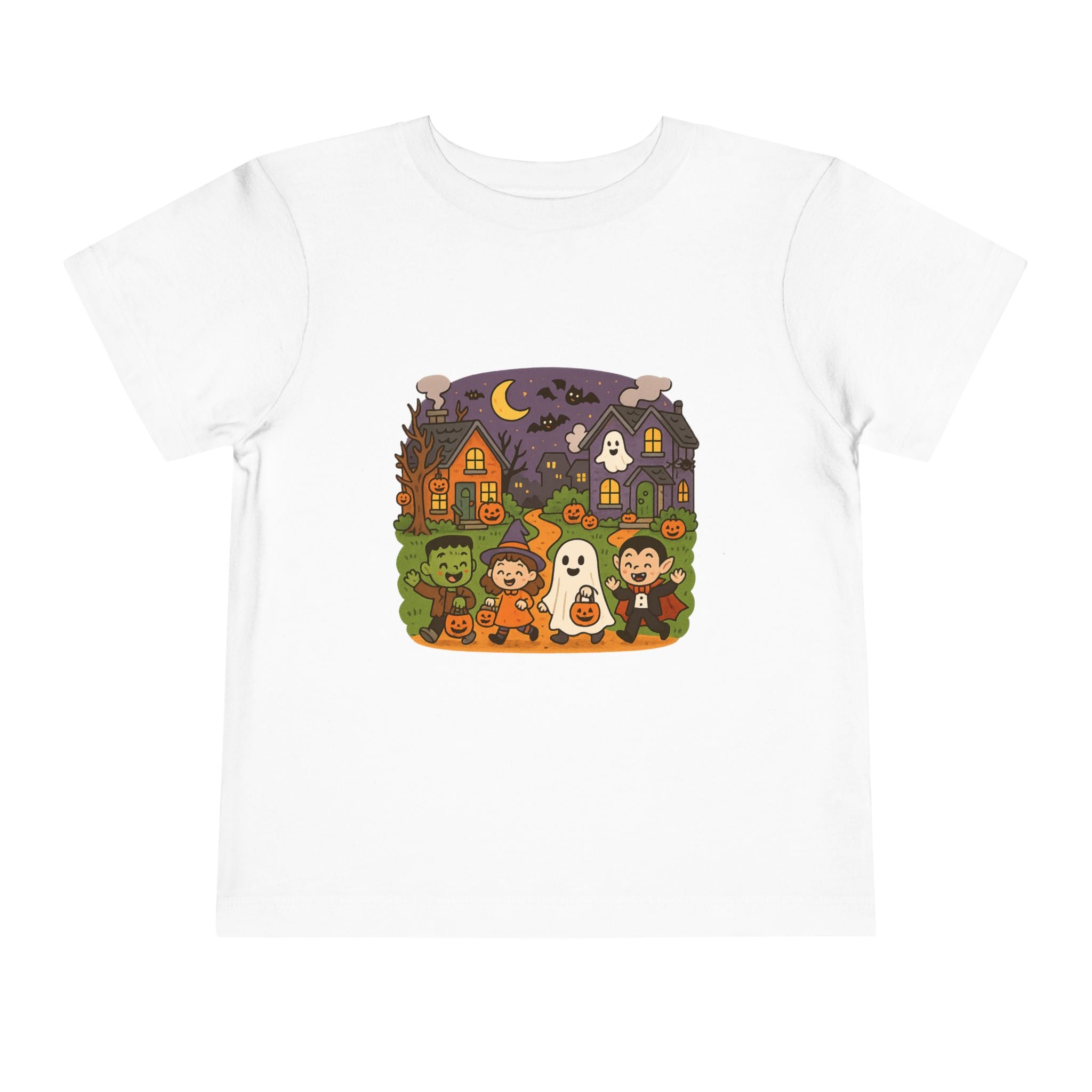 Toddler Halloween Tee, Cute Spooky Short Sleeve T-Shirt, Halloween Party Apparel