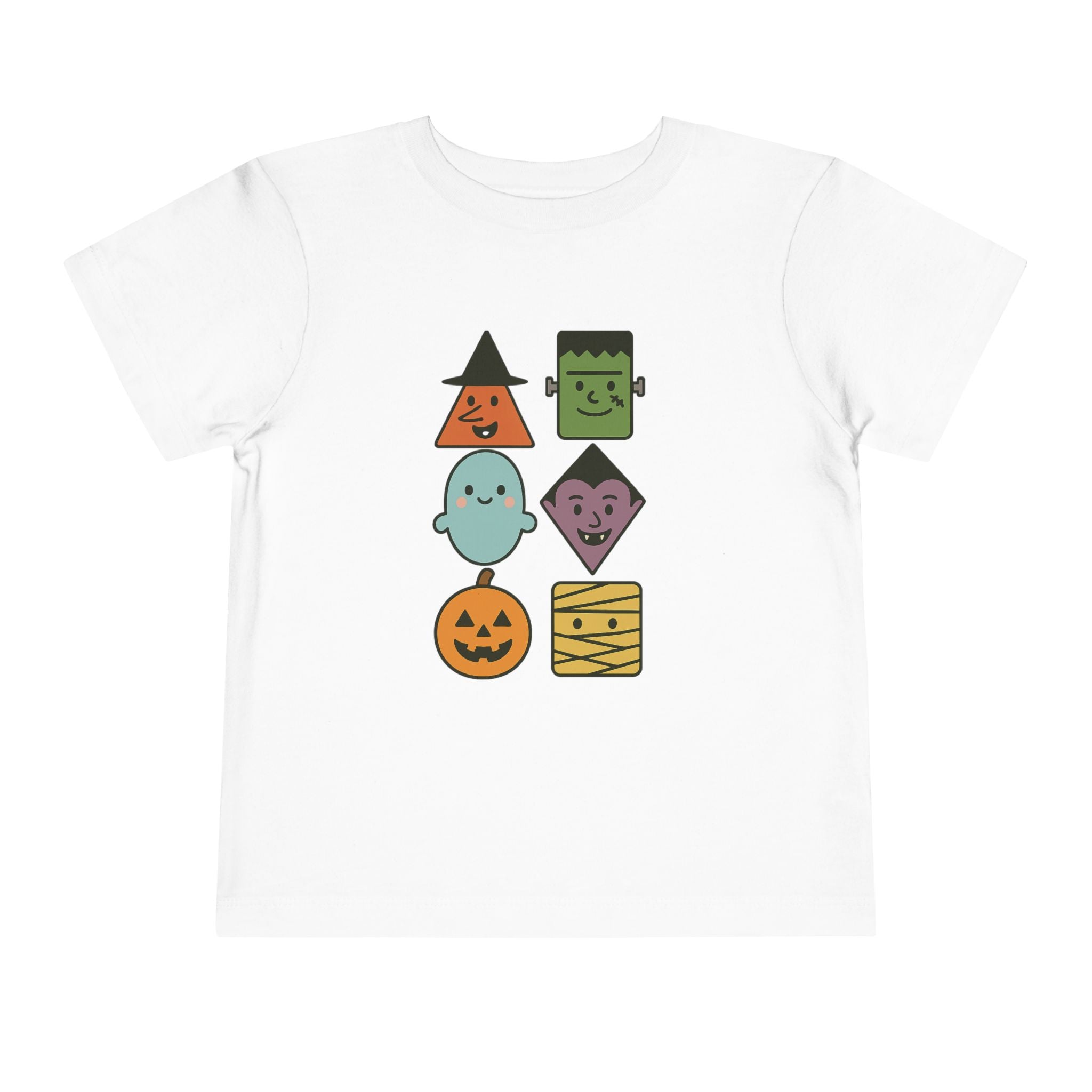 Halloween Character Cute Shapes Toddler Tee