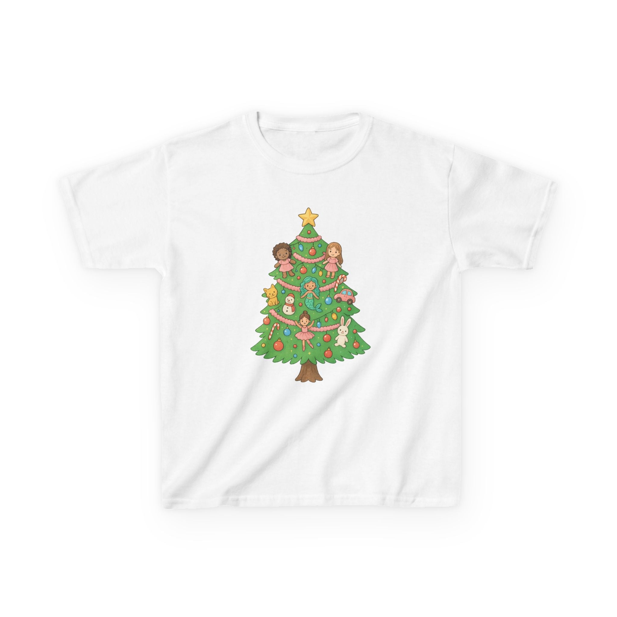 Christmas Tree Girls Toys Festive Holiday Kids T-Shirt