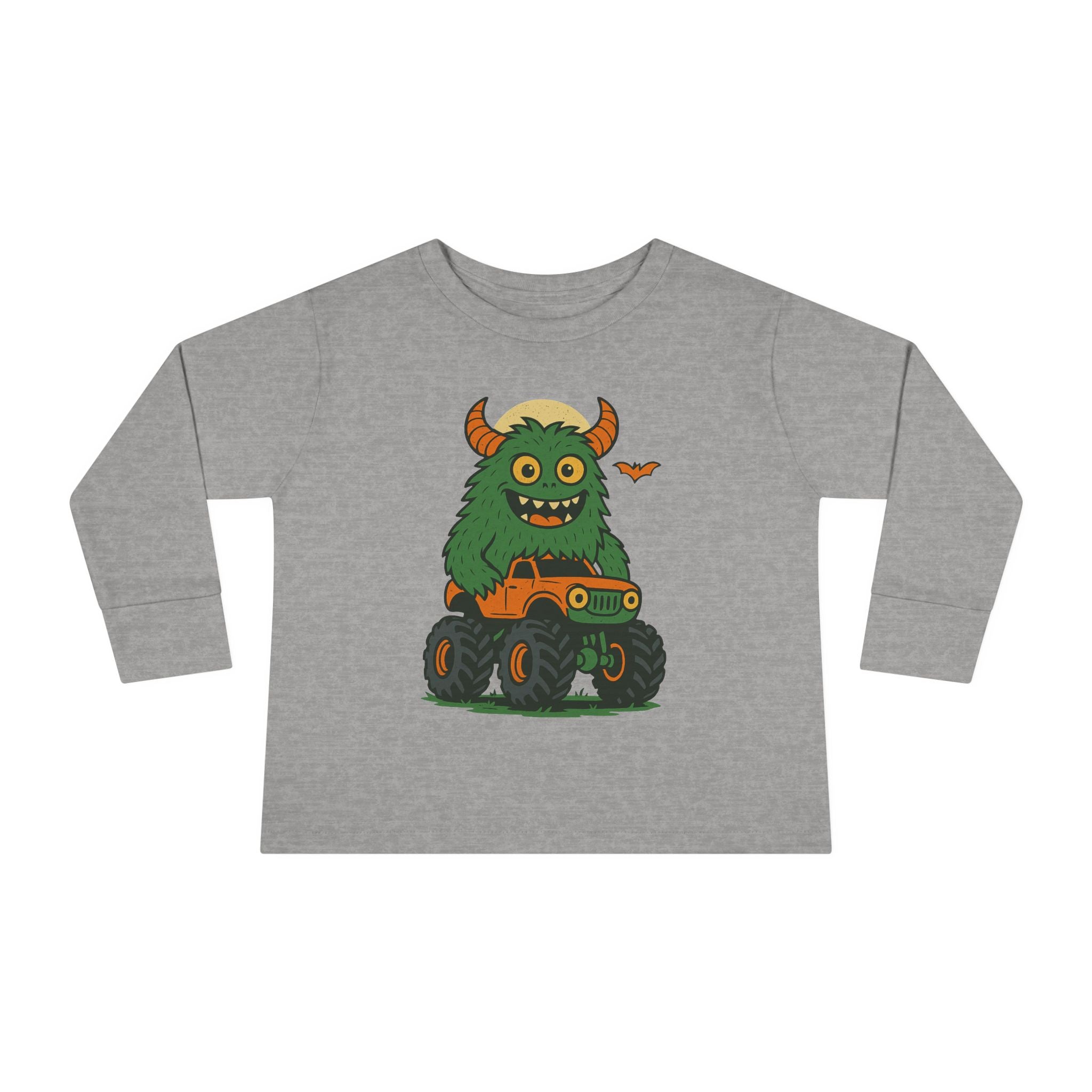 Whimsical Monster Toddler Long Sleeve Tee, Fun Graphic Tee, Kids Halloween Shirt
