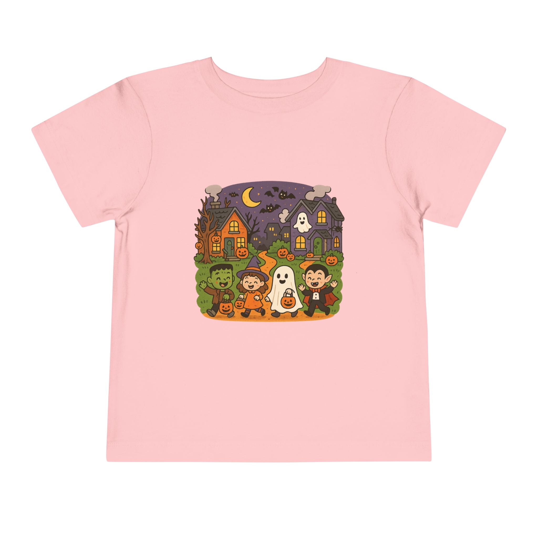 Toddler Halloween Tee, Cute Spooky Short Sleeve T-Shirt, Halloween Party Apparel