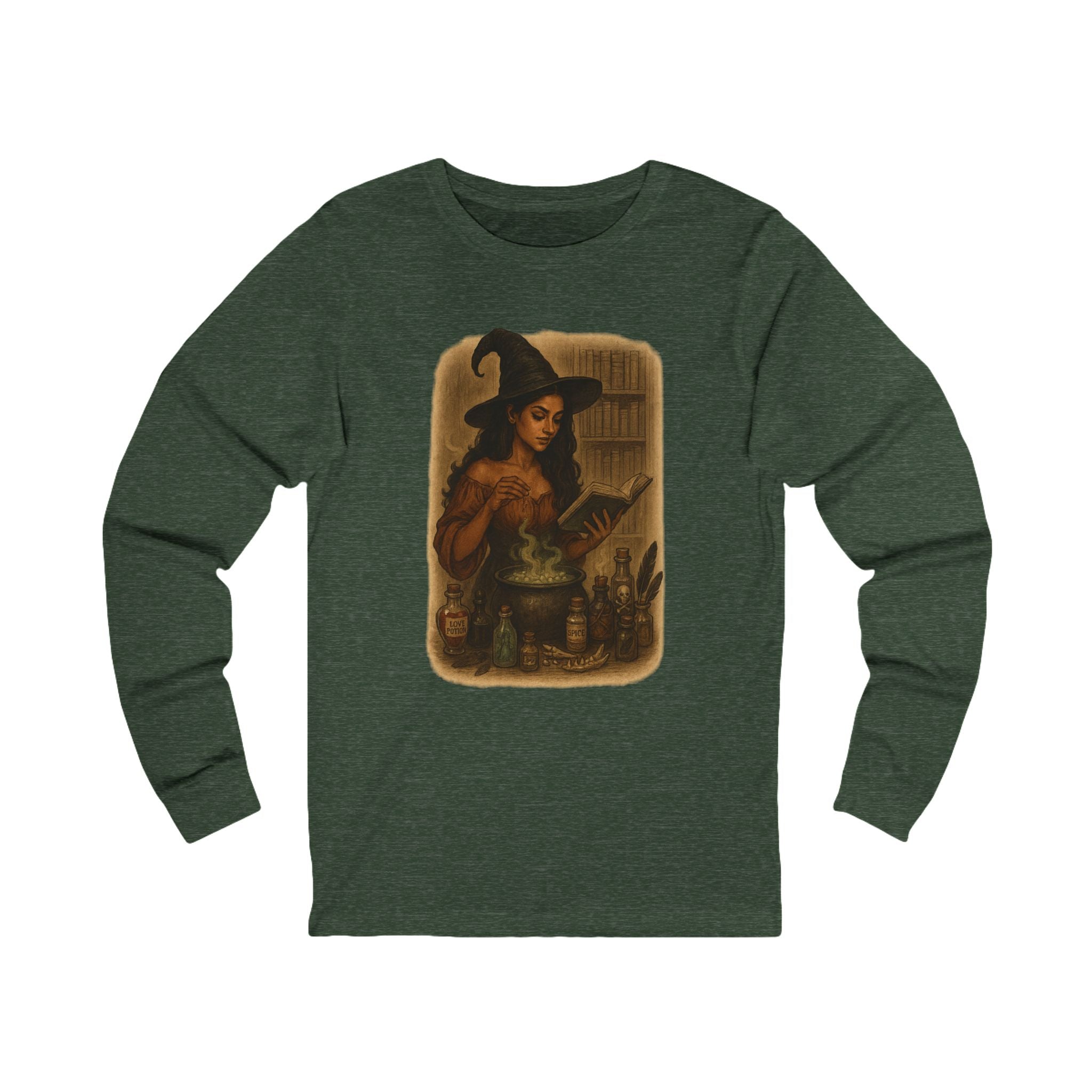 Witchy Long Sleeve Tee - Spooky Season Apparel, Halloween Shirt, Dark Romance Book, Magical Gift for Her