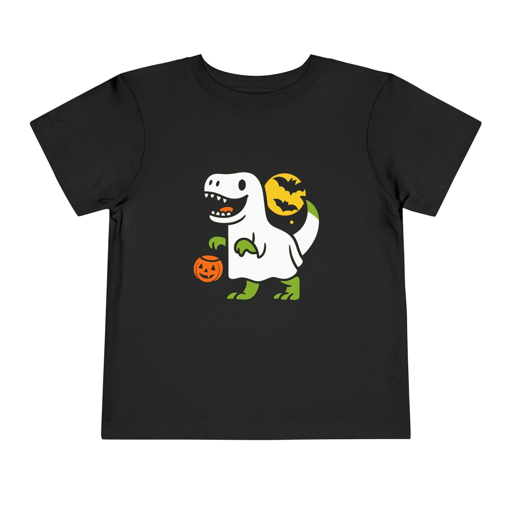 Cute Dinosaur Ghost Halloween Toddler Tee, T-shirt, Trick or Treat