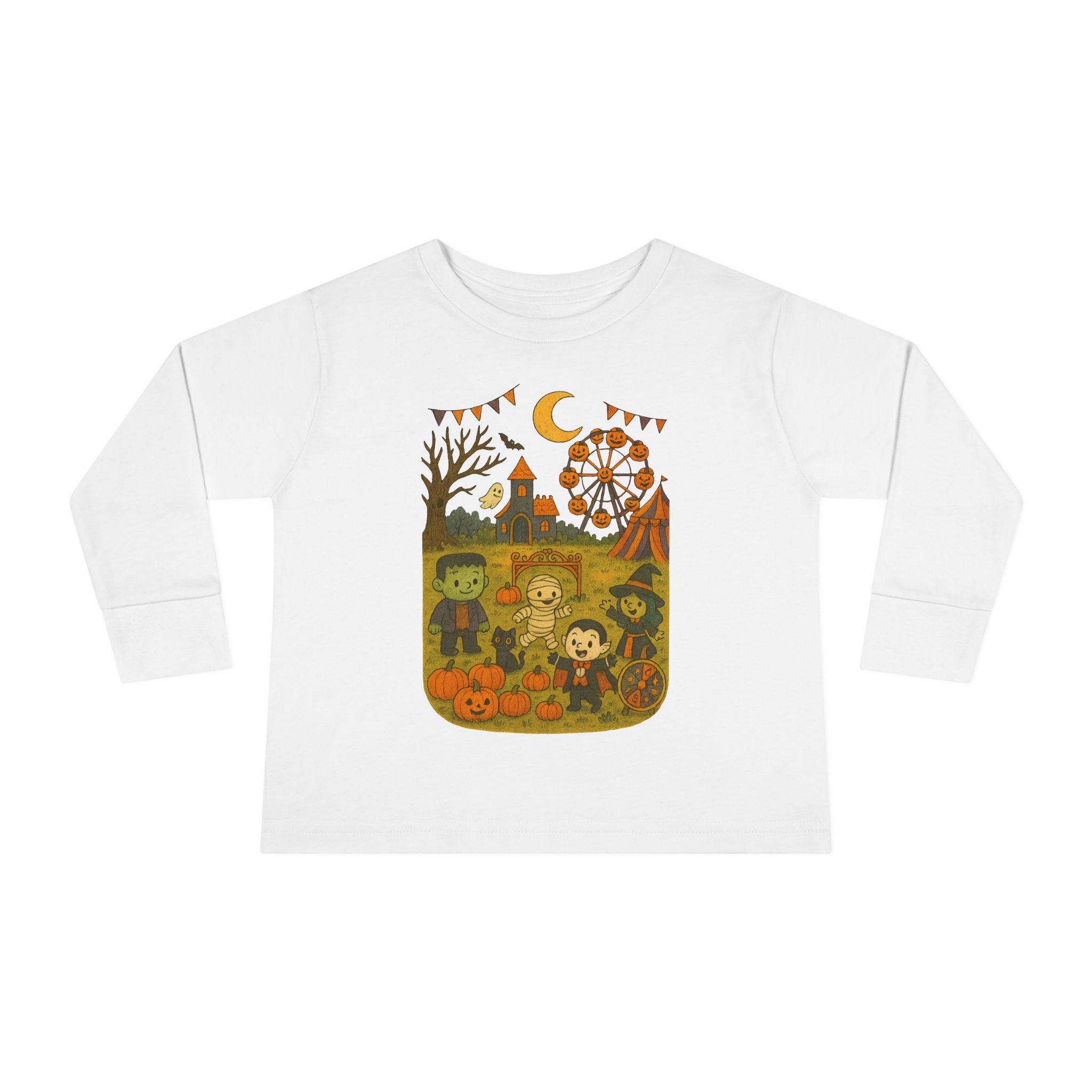 Toddler Halloween Long Sleeve Tee, Cute Toddler Shirt, Kids Fall Apparel, Halloween Outfit, Toddler Costume Top