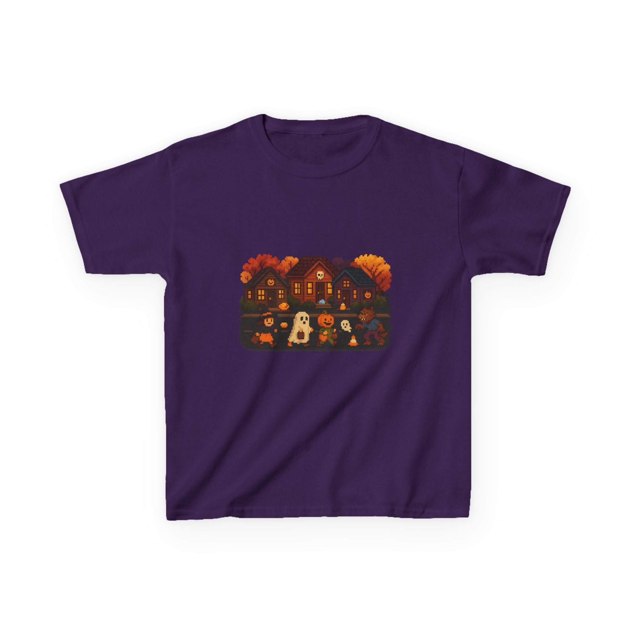 Halloween-Themed Kids Tee, Cute Spooky Ghost Shirt, Vintage Video Game, Trick-or-Treat Apparel T-Shirt