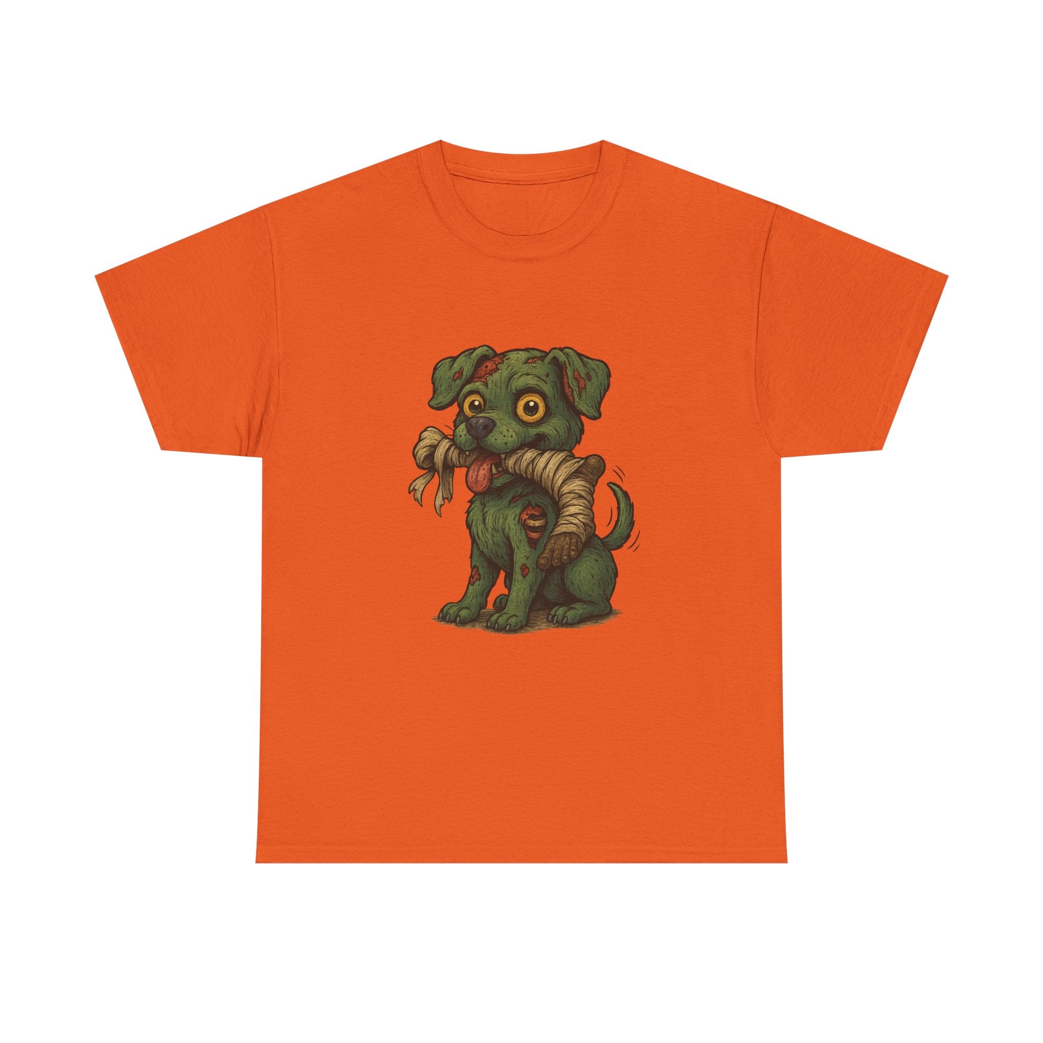 Playful Zombie Dog Unisex Tee, Fun Halloween Costume Shirt, Pet Lover Gift, Casual Everyday Wear, Unique Animal Graphic Tee