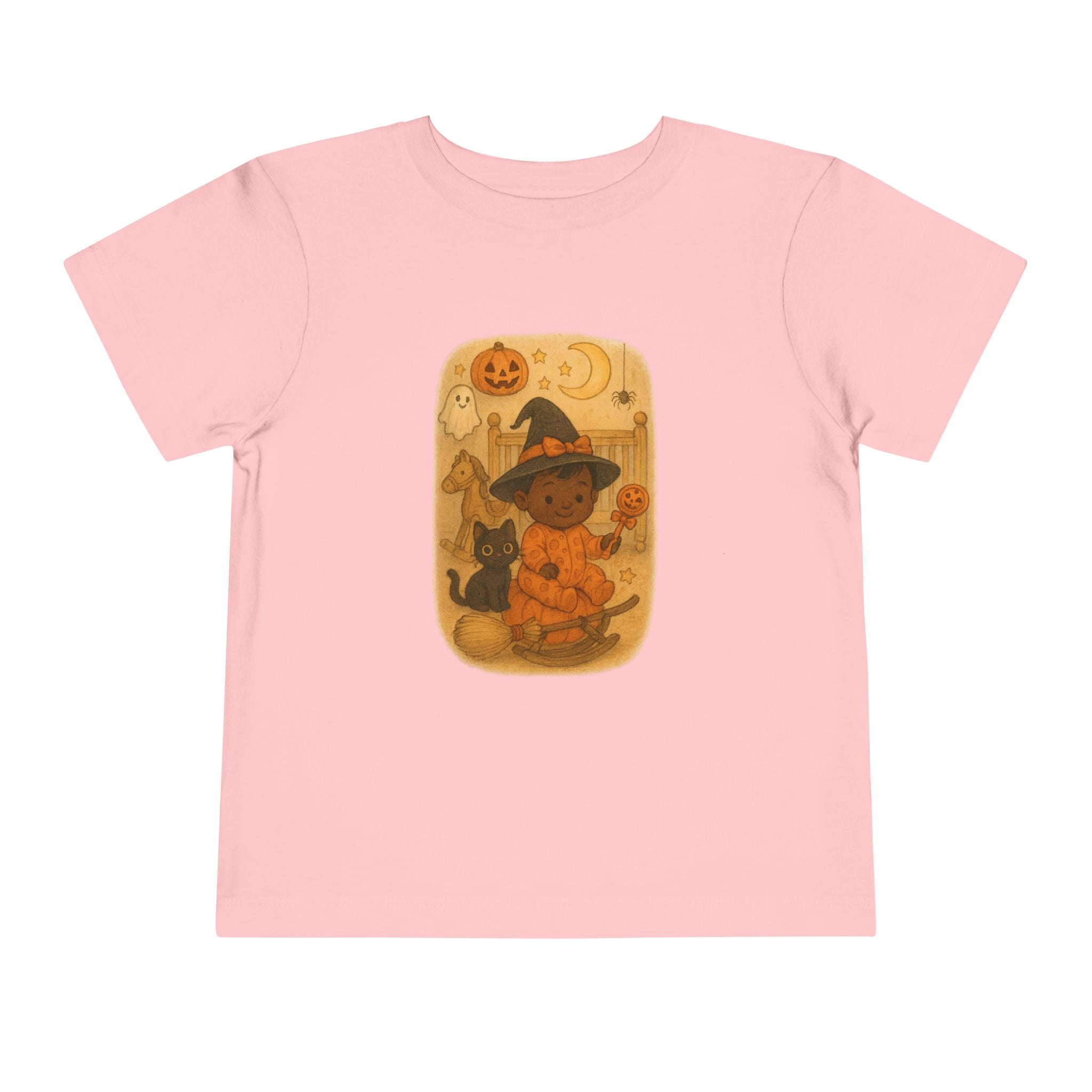 Toddler Witch Halloween Tee, Cute Halloween Shirt, Kid's Short Sleeve Shirt, Spooky Toddler Apparel