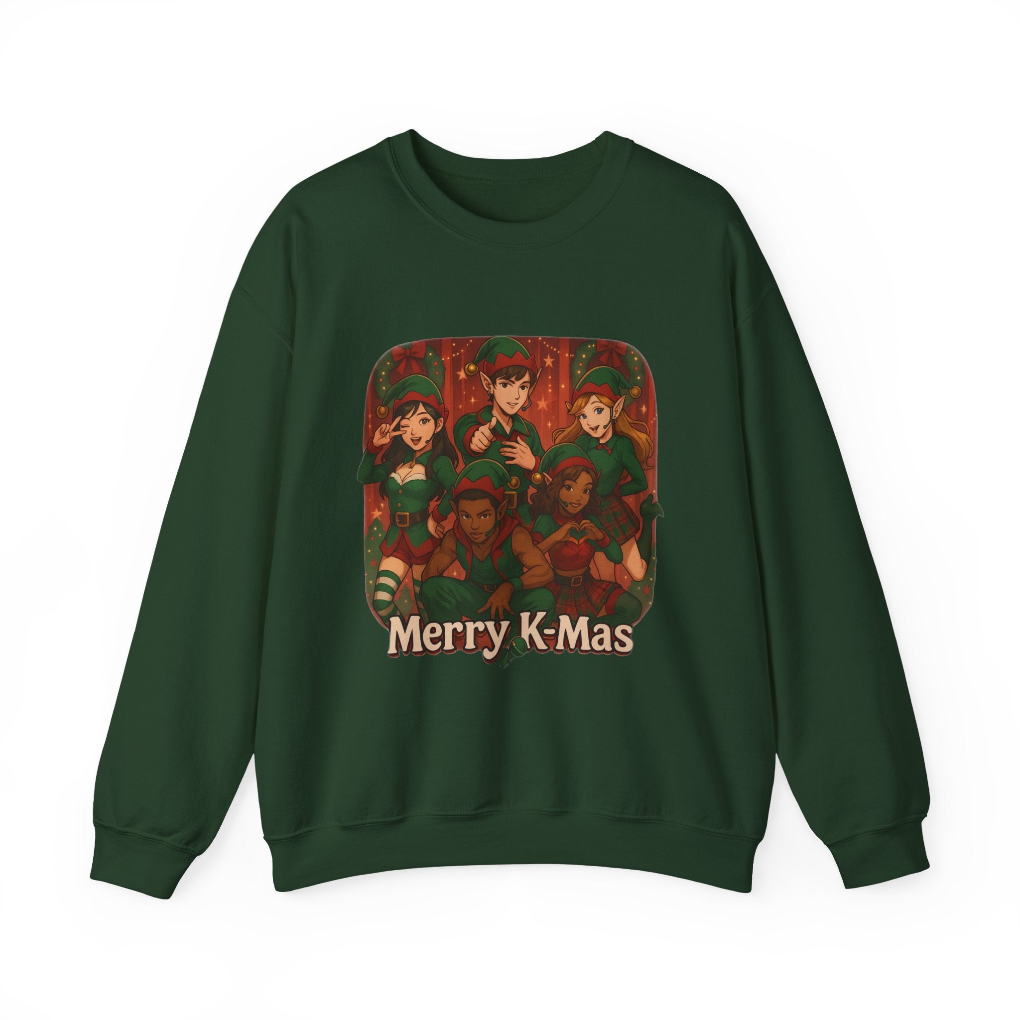 Christmas K-Pop Group Sweatshirt — "Merry K-Mas" Holiday Crewneck