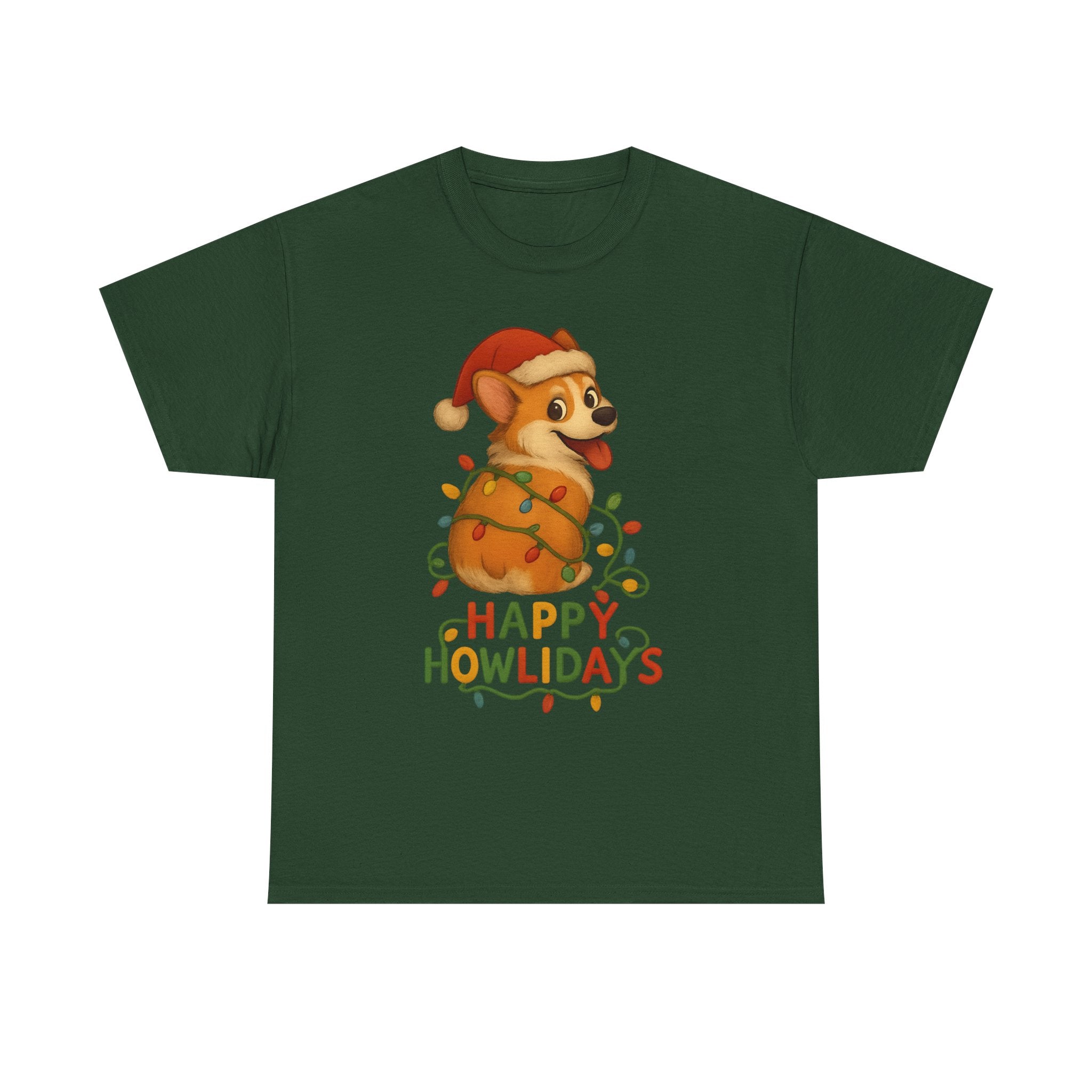 Happy Howlidays Corgi Christmas Holiday T Shirt