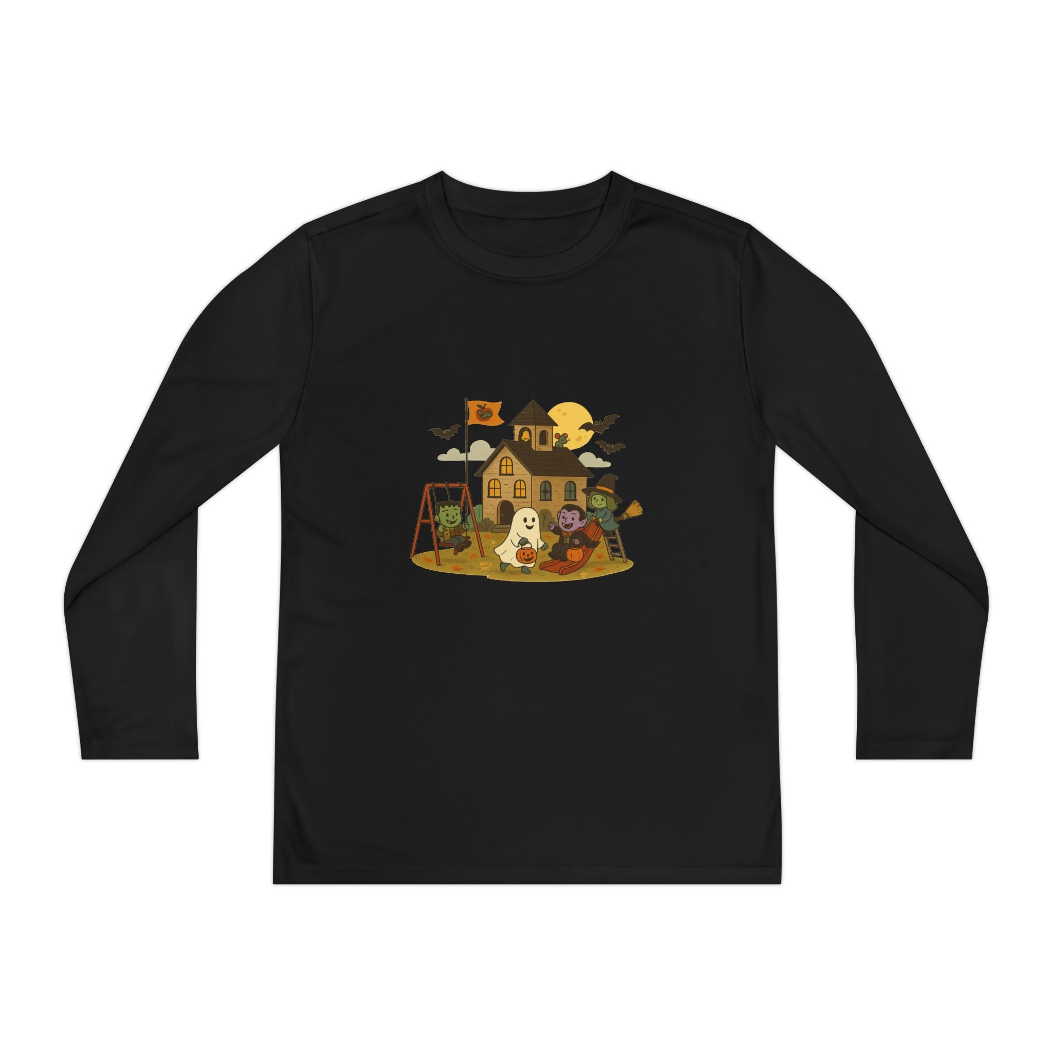 Youth Long Sleeve Adventure Tee, Kids Outdoor T-Shirt, Playtime Shirt, Gift for Boys & Girls, Fall Fashion, Halloween Party Wear