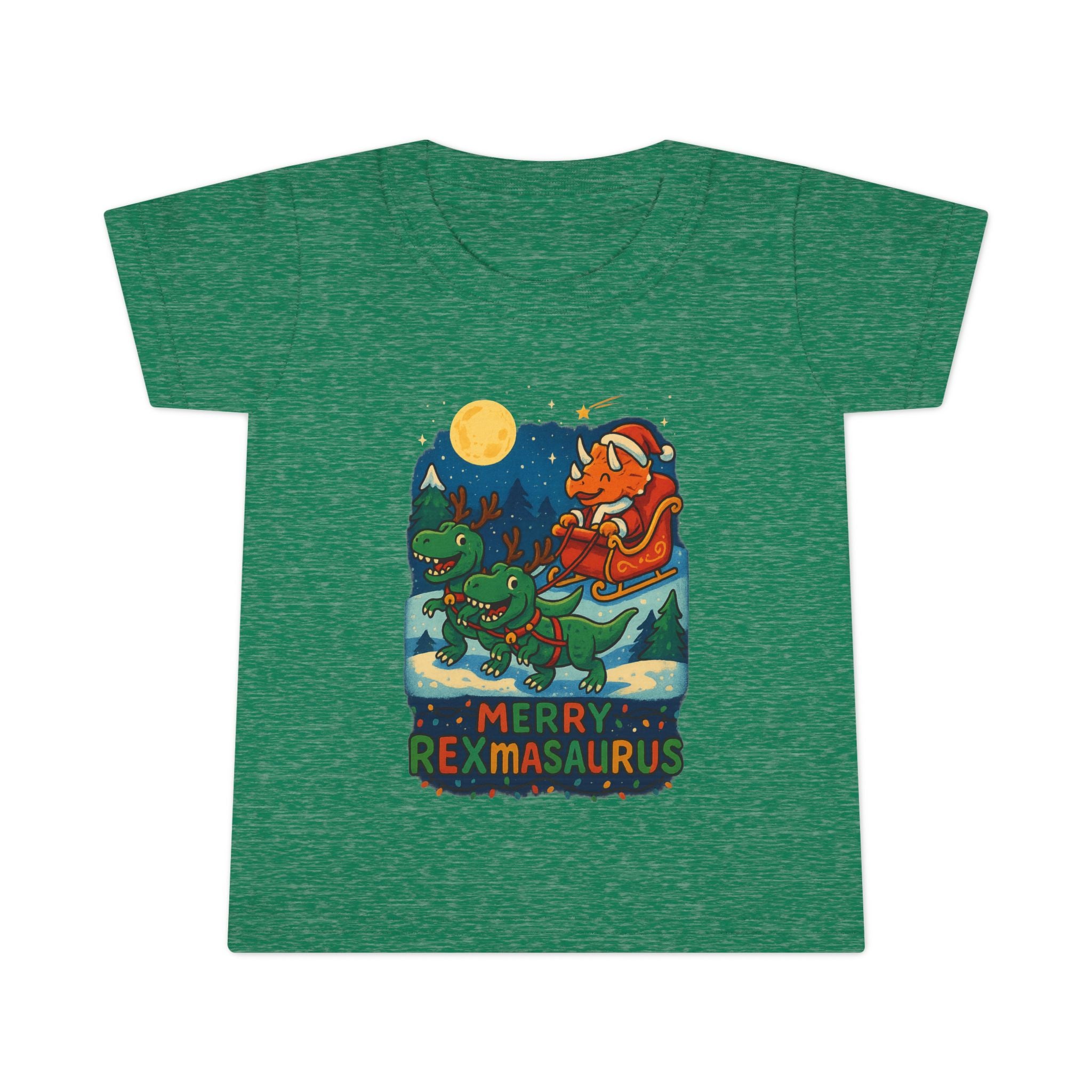 Merry Rexmasaurus Toddler T-Shirt Santa Dinosaur Reindeer Christmas Tee