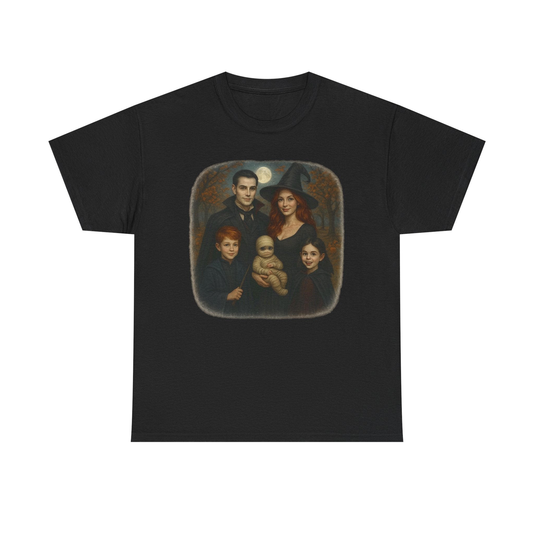 Halloween Characters Family Portrait T-Shirt Spooky Vibes Photoshoot