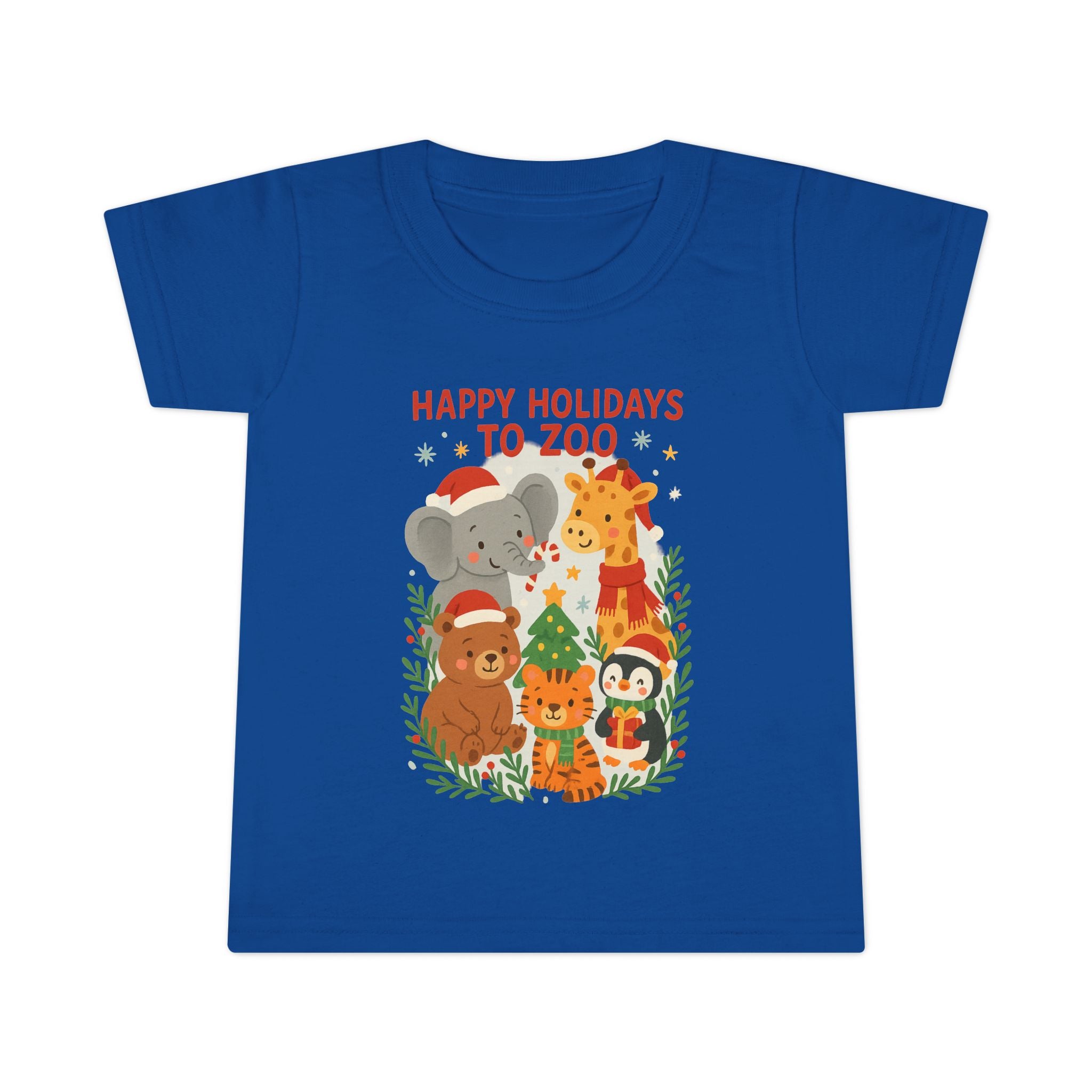 Happy Holidays to Zoo Toddler Christmas Animal T-Shirt