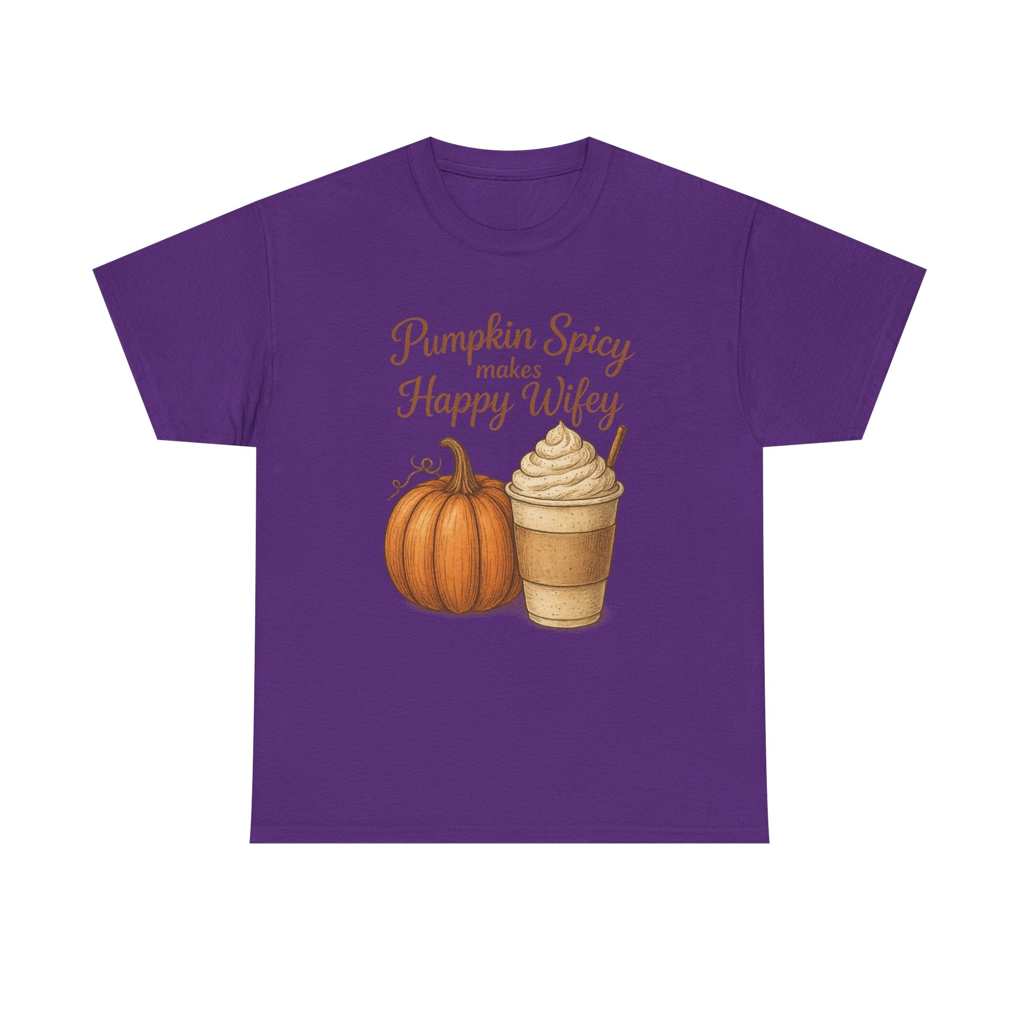 Autumn Vibes Unisex Tee | Pumpkin Spice Happy Wifey Shirt, Fall Fashion, Thanksgiving Gift, Coffee Lover's Tee