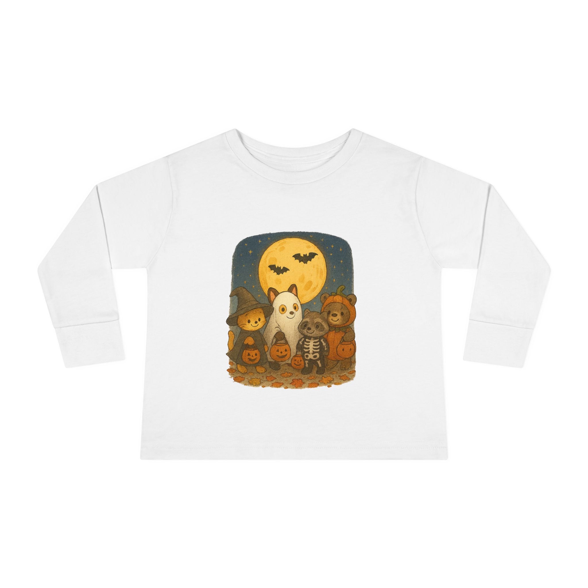 Adorable Toddler Long Sleeve Halloween Tee, Cute Fall Outfit, Pumpkin, Ghost, Autumn Apparel
