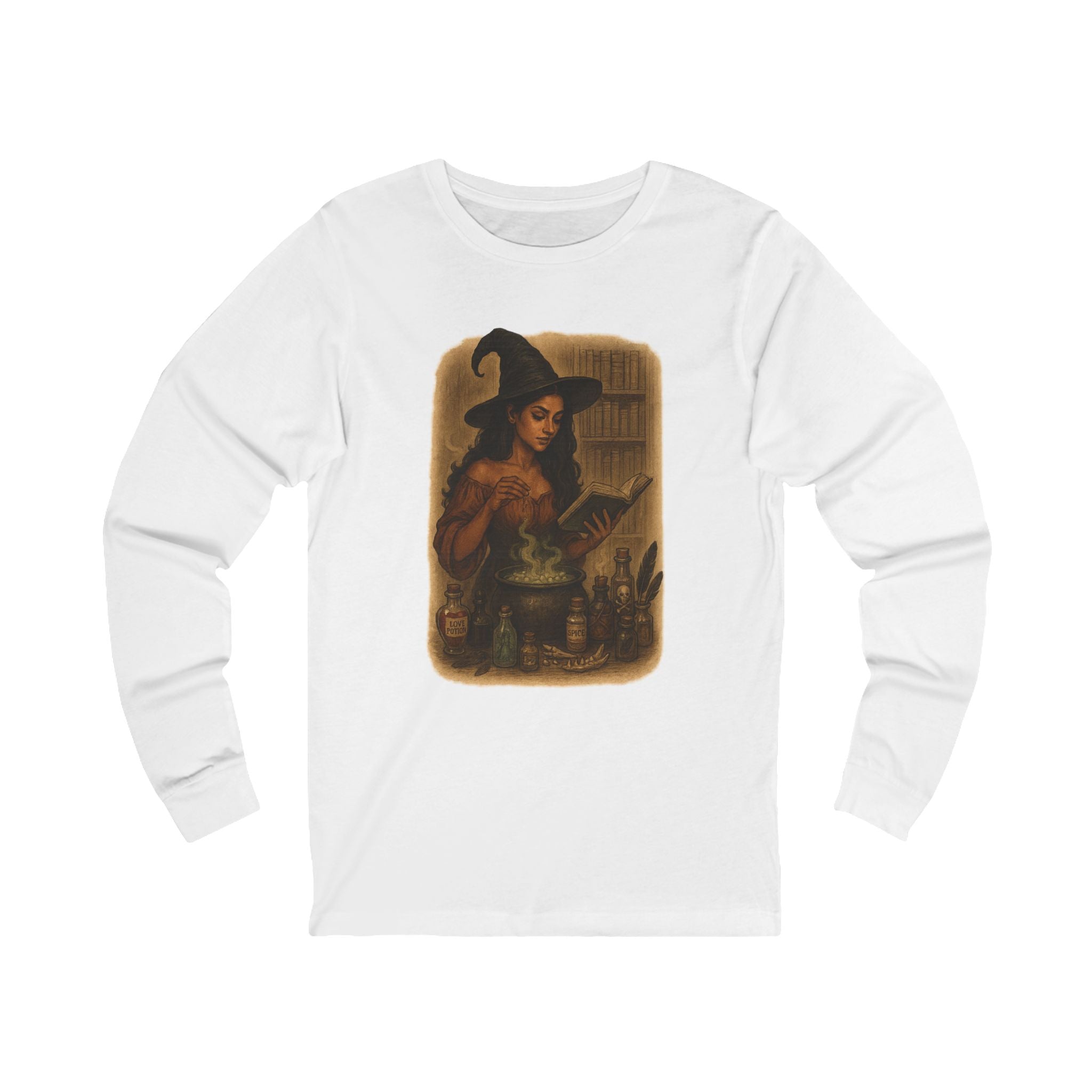 Witchy Long Sleeve Tee - Spooky Season Apparel, Halloween Shirt, Dark Romance Book, Magical Gift for Her