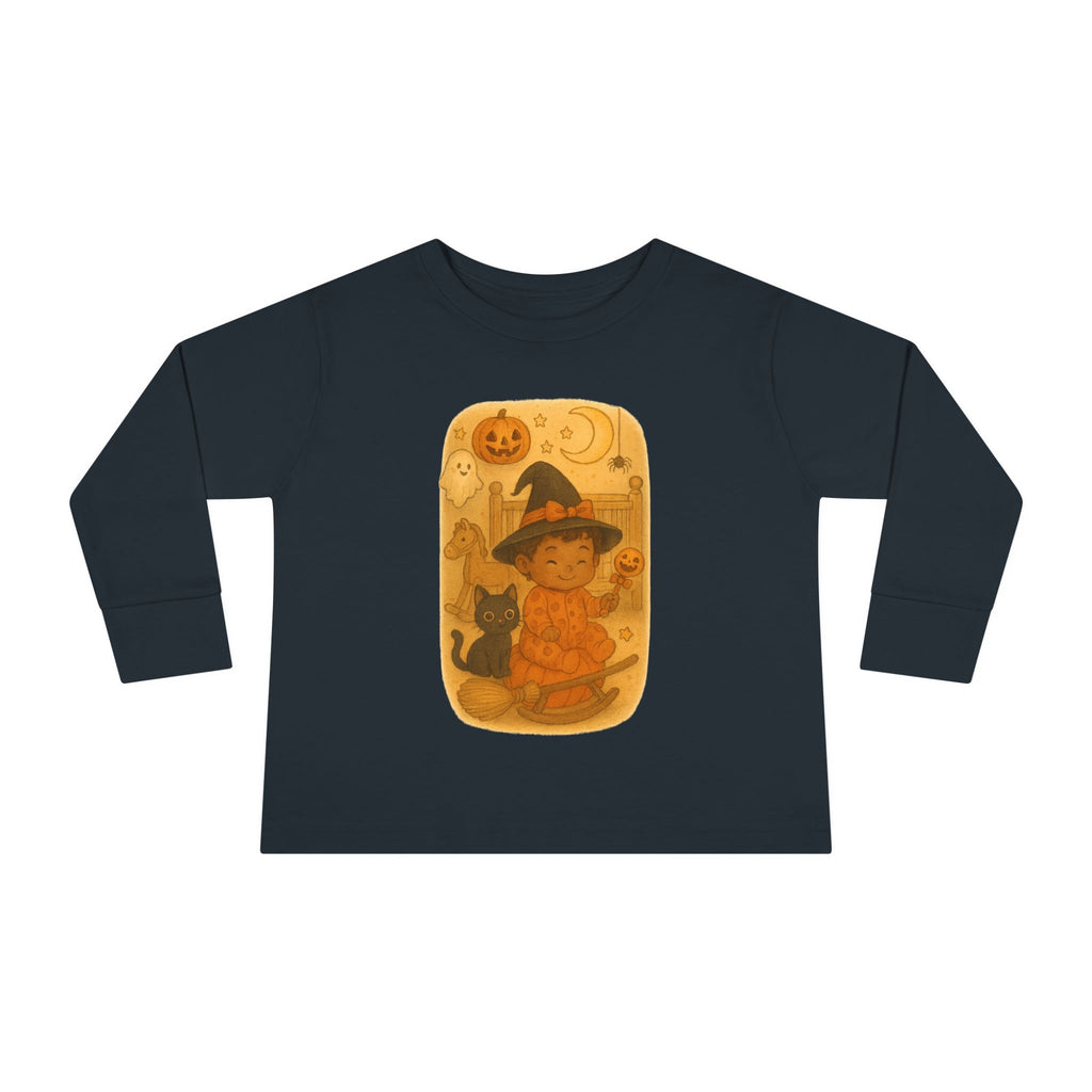 Halloween Toddler Tee, Cute Toddler Witch Shirt, Long Sleeve Kids Tee, Autumn Baby Outfit