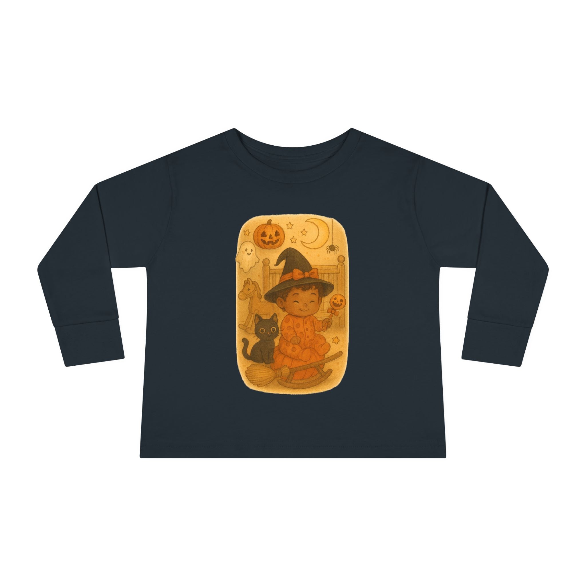 Halloween Toddler Tee, Cute Toddler Witch Shirt, Long Sleeve Kids Tee, Autumn Baby Outfit