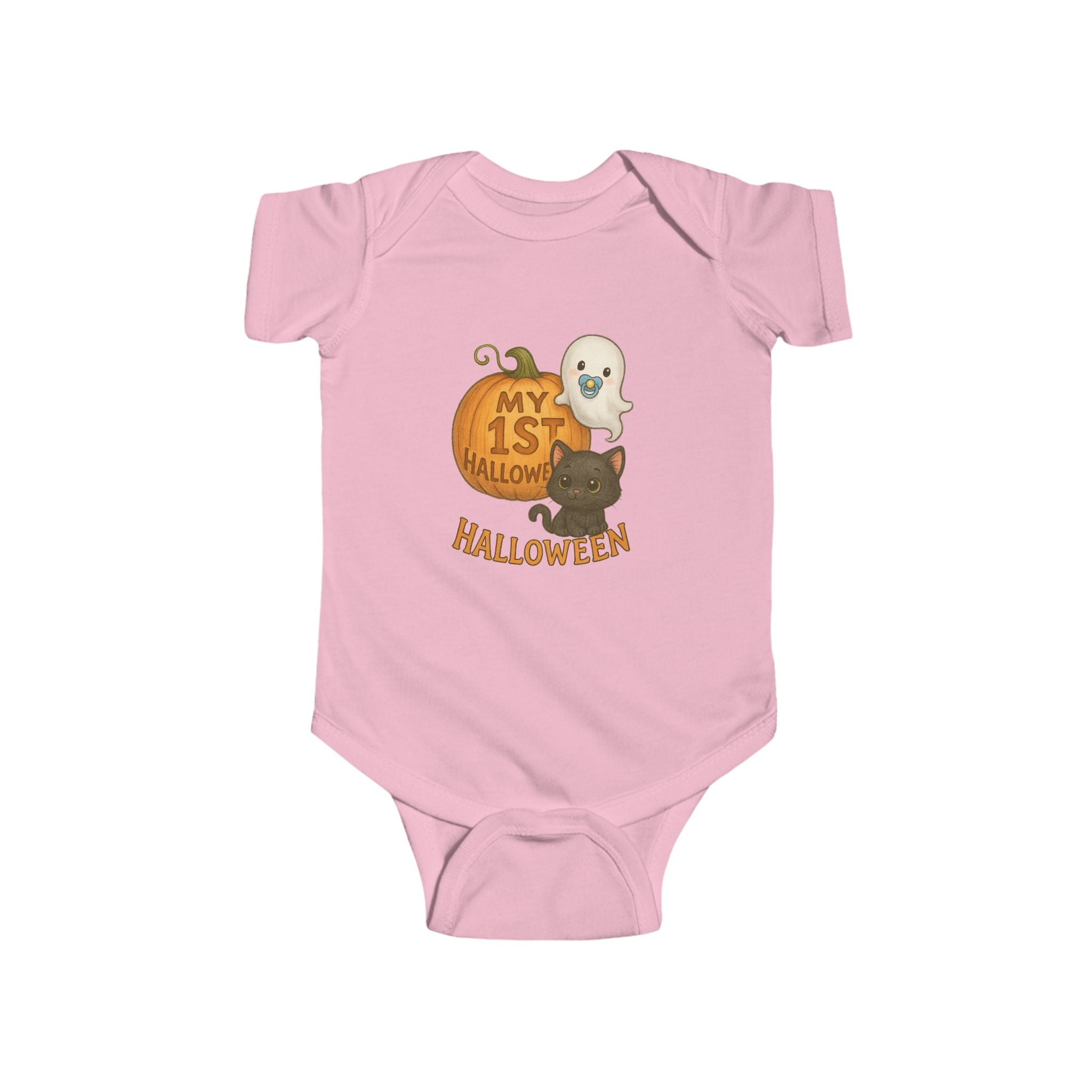 Baby Halloween Bodysuit, Cute Infant Outfit, 1st Halloween Costume, Ghost Pumpkin Design, Baby Shower Gift