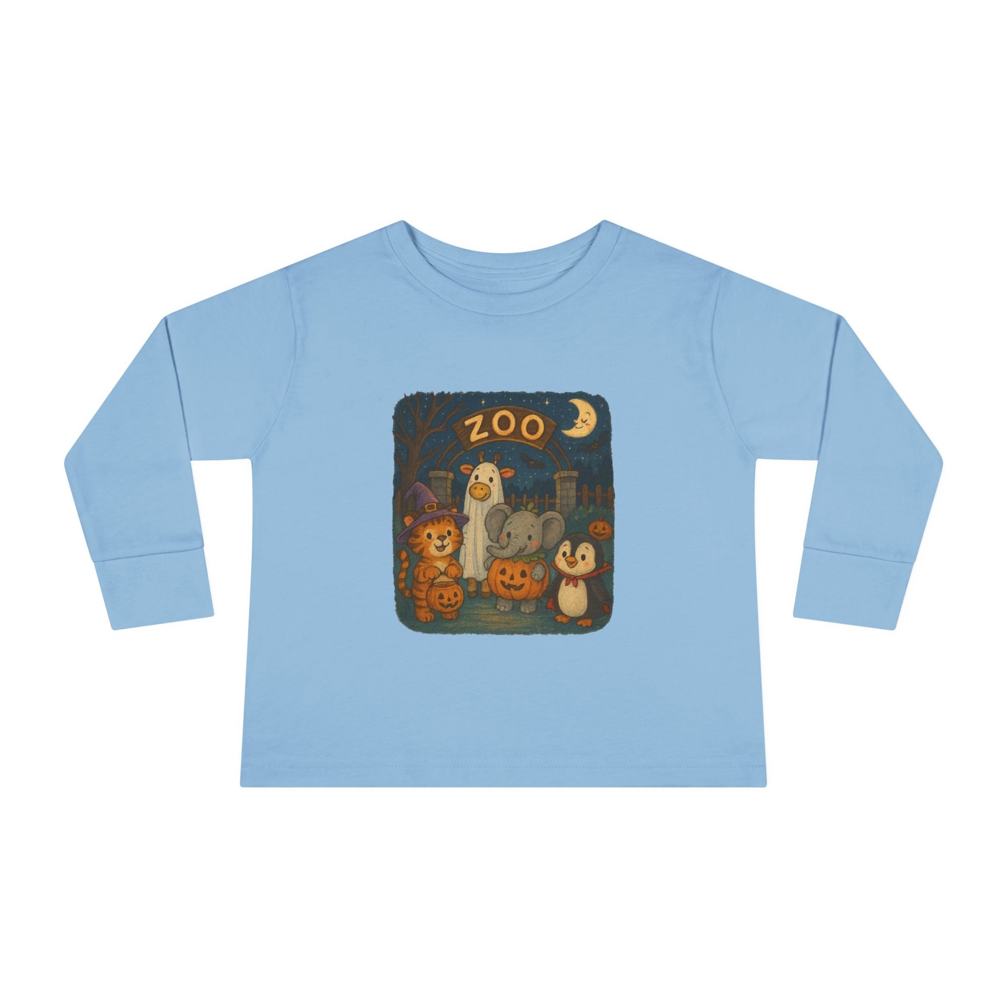 Halloween Zoo Toddler Long Sleeve Tee, Cute Animal Shirt, Toddler Halloween Costume, Kids Fall Shirt