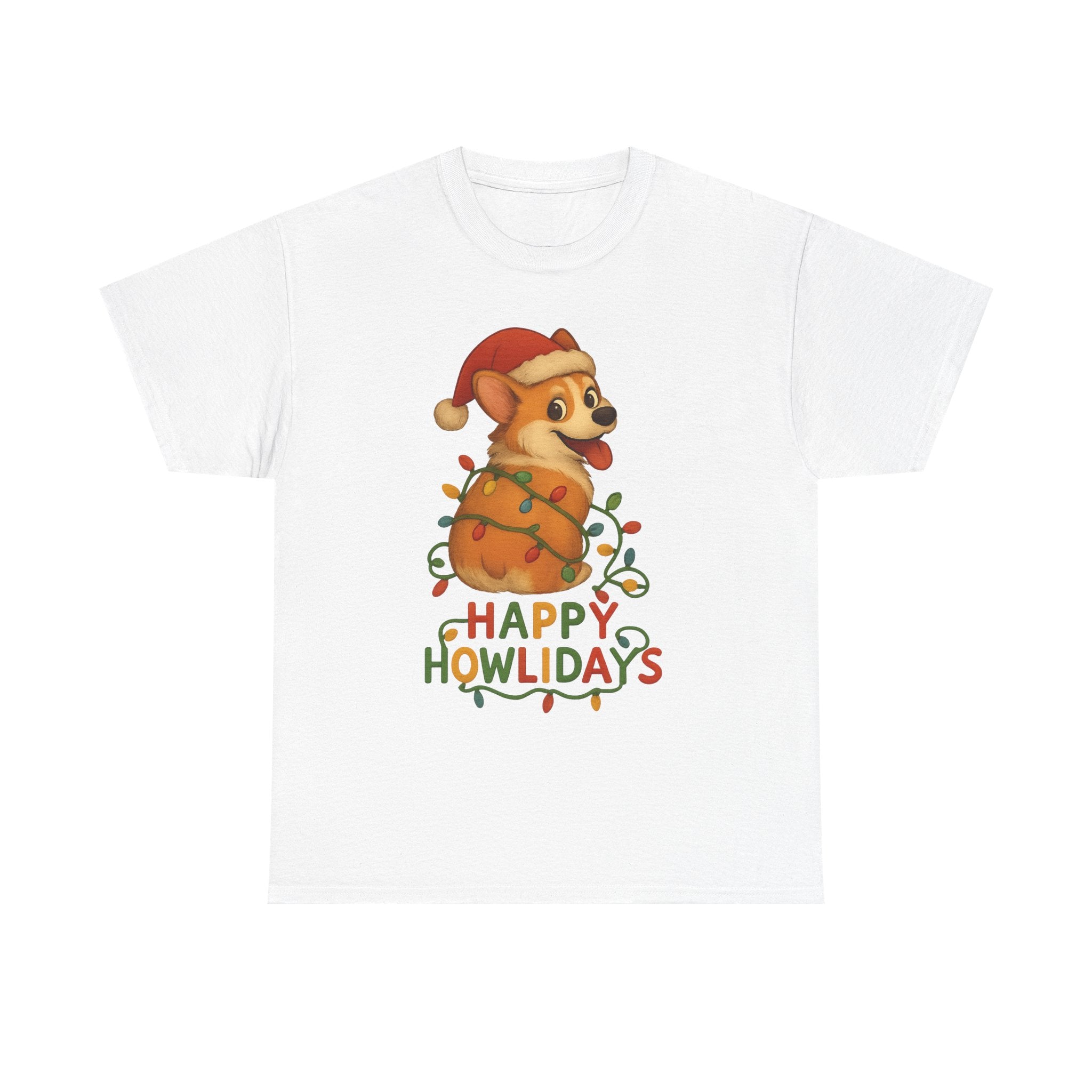 Happy Howlidays Corgi Christmas Holiday T Shirt