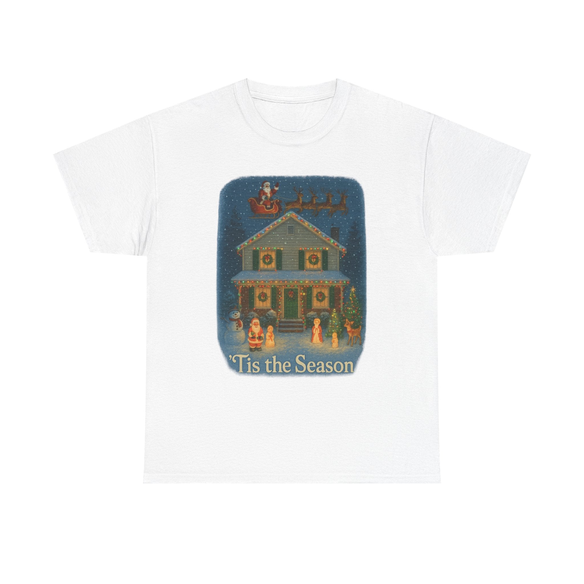 Vintage Nostalgic Festive Tis the Season Christmas decorations T-shirt