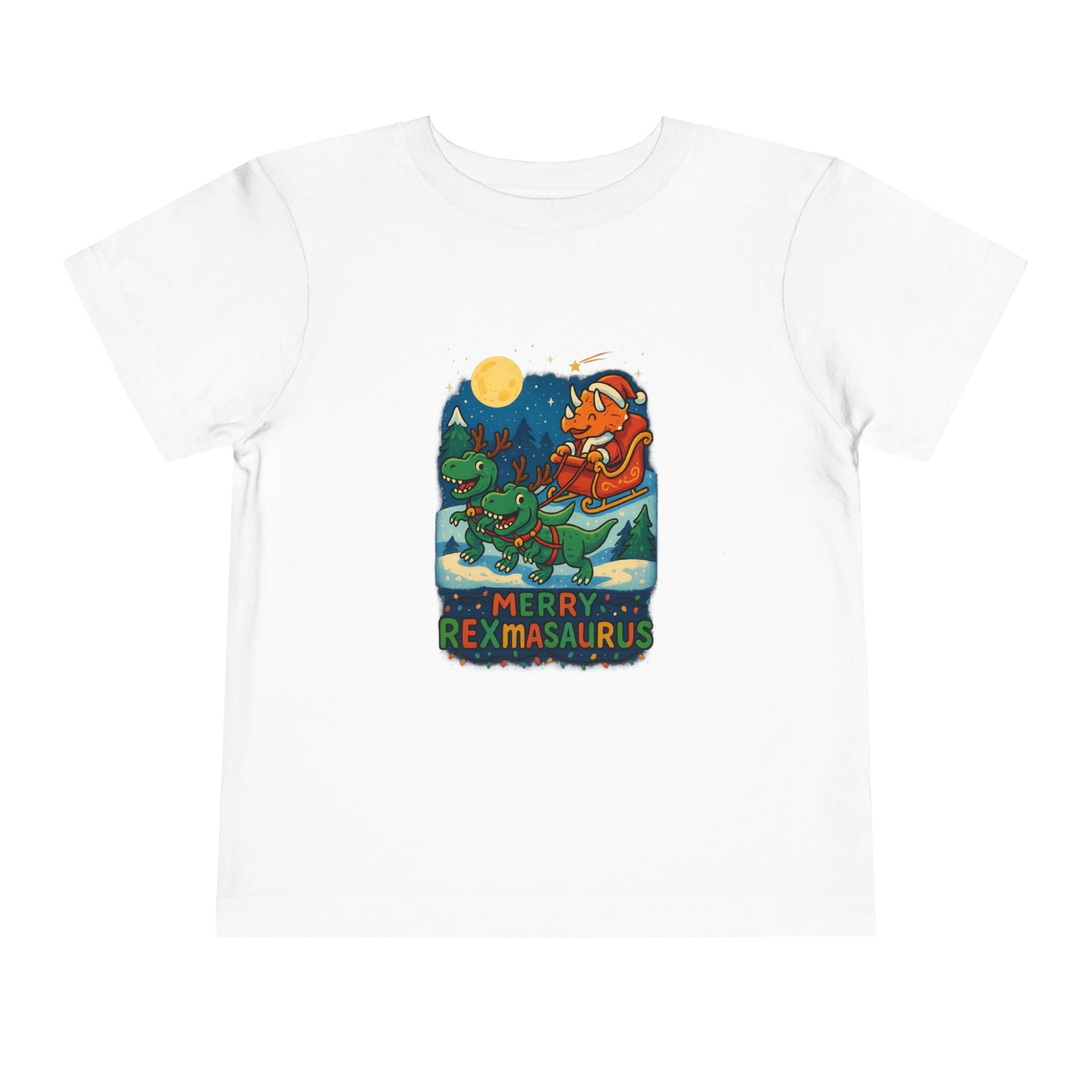 Merry Rexmasaurus Toddler T-Shirt Santa Dinosaur Reindeer Christmas Tee