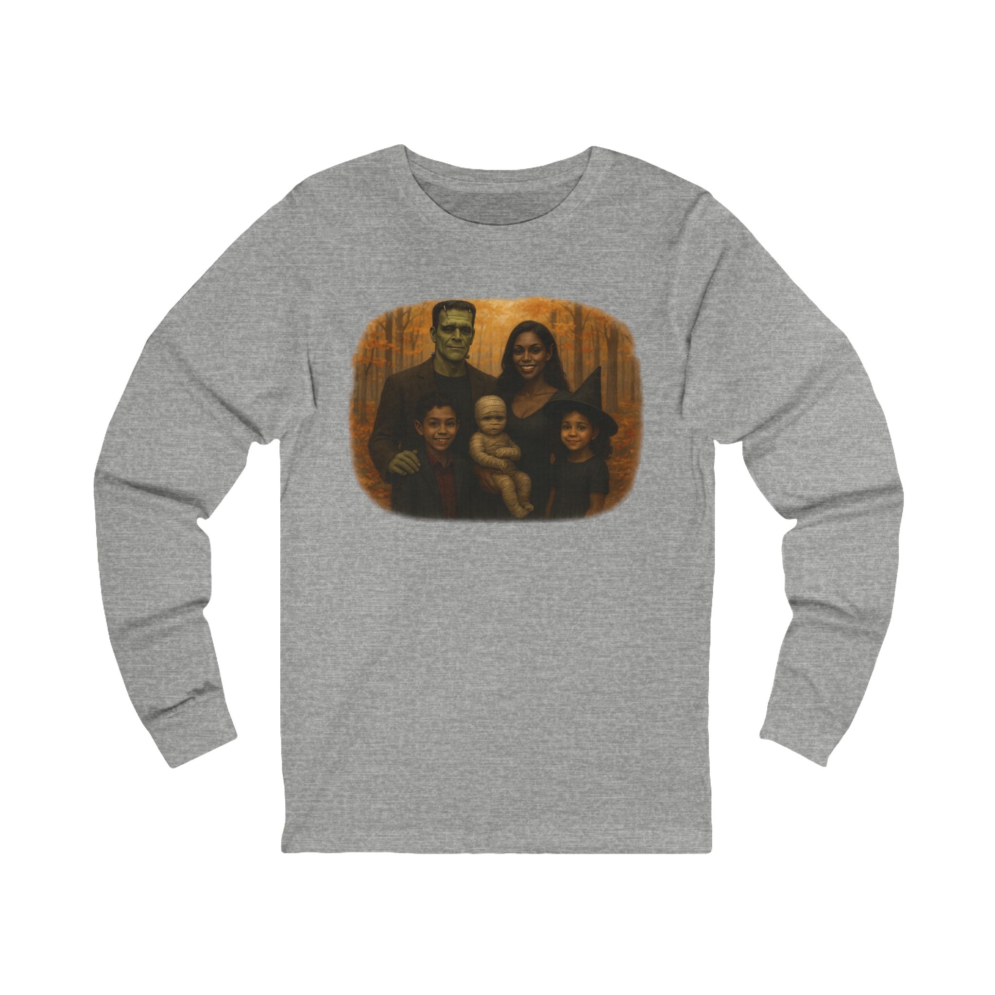 Halloween Character Family Portrait Long Sleeve T-Shirt Spooky Vibes Photoshoot