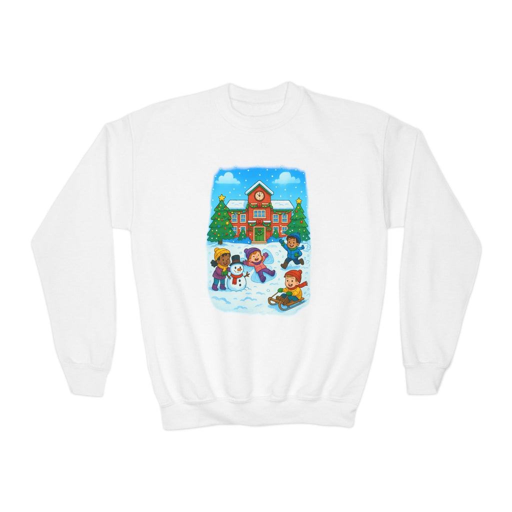 Winter Wonderland Kids Holiday School Children Playground Crewneck Sweatshirt
