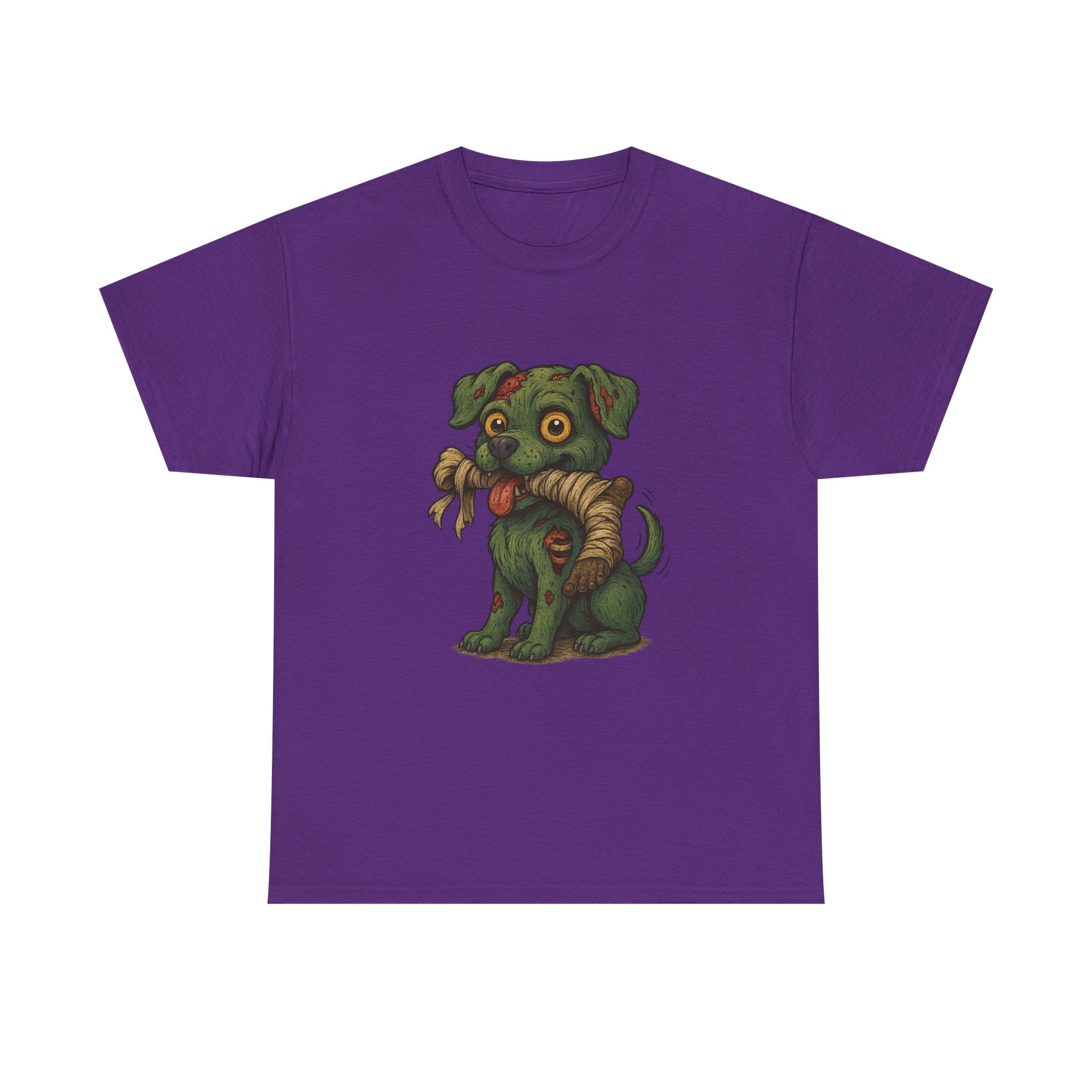 Playful Zombie Dog Unisex Tee, Fun Halloween Costume Shirt, Pet Lover Gift, Casual Everyday Wear, Unique Animal Graphic Tee