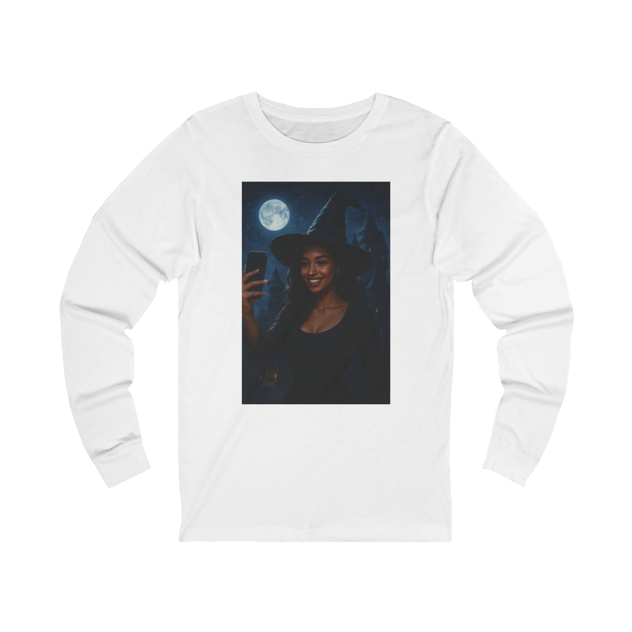 Influencer, Instagram Selfie Witch, Long Sleeve Tee, Halloween Shirt, Cozy Fall Fashion