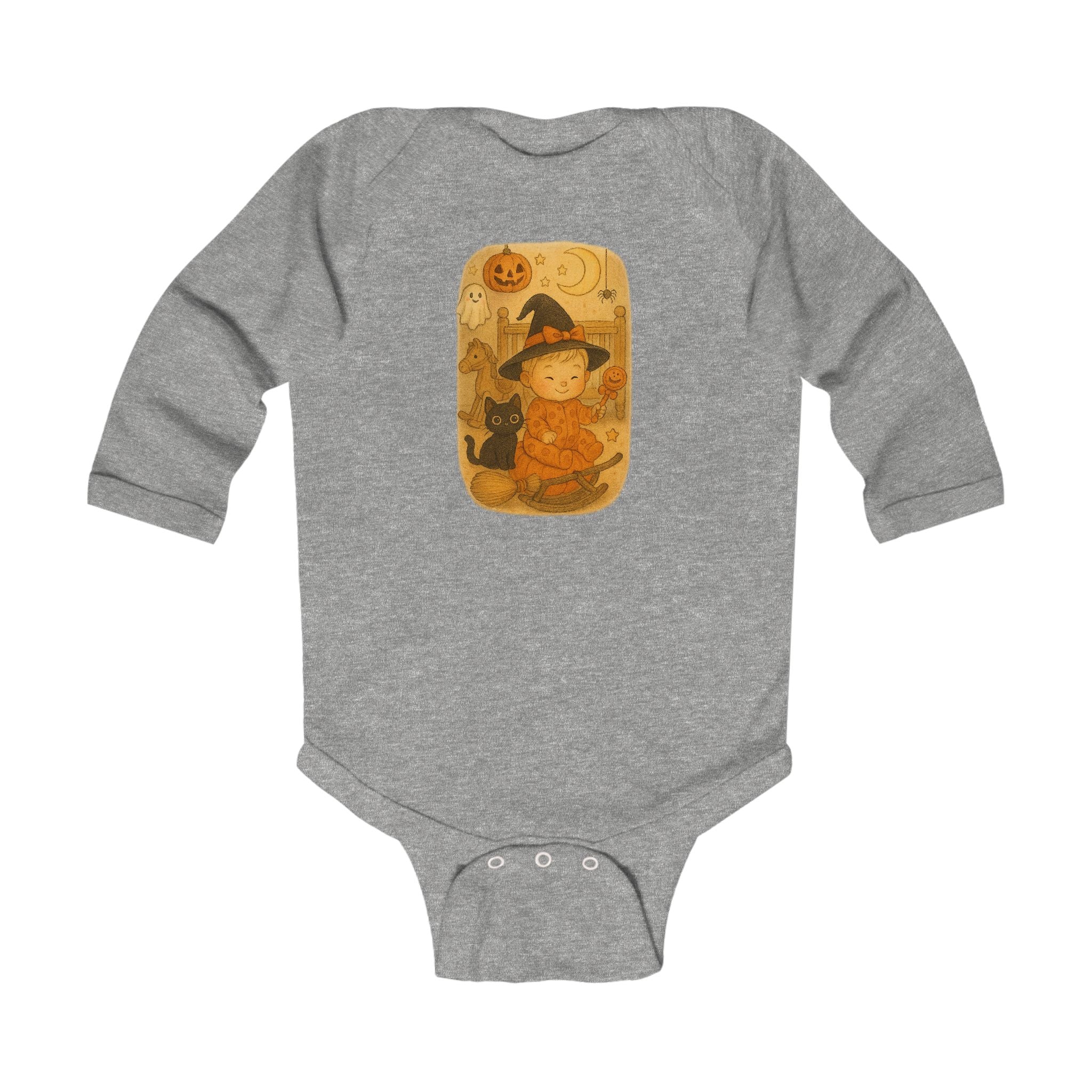 Halloween Baby Bodysuit, Adorable Infant Long Sleeve Costume, Fall Celebration Outfit