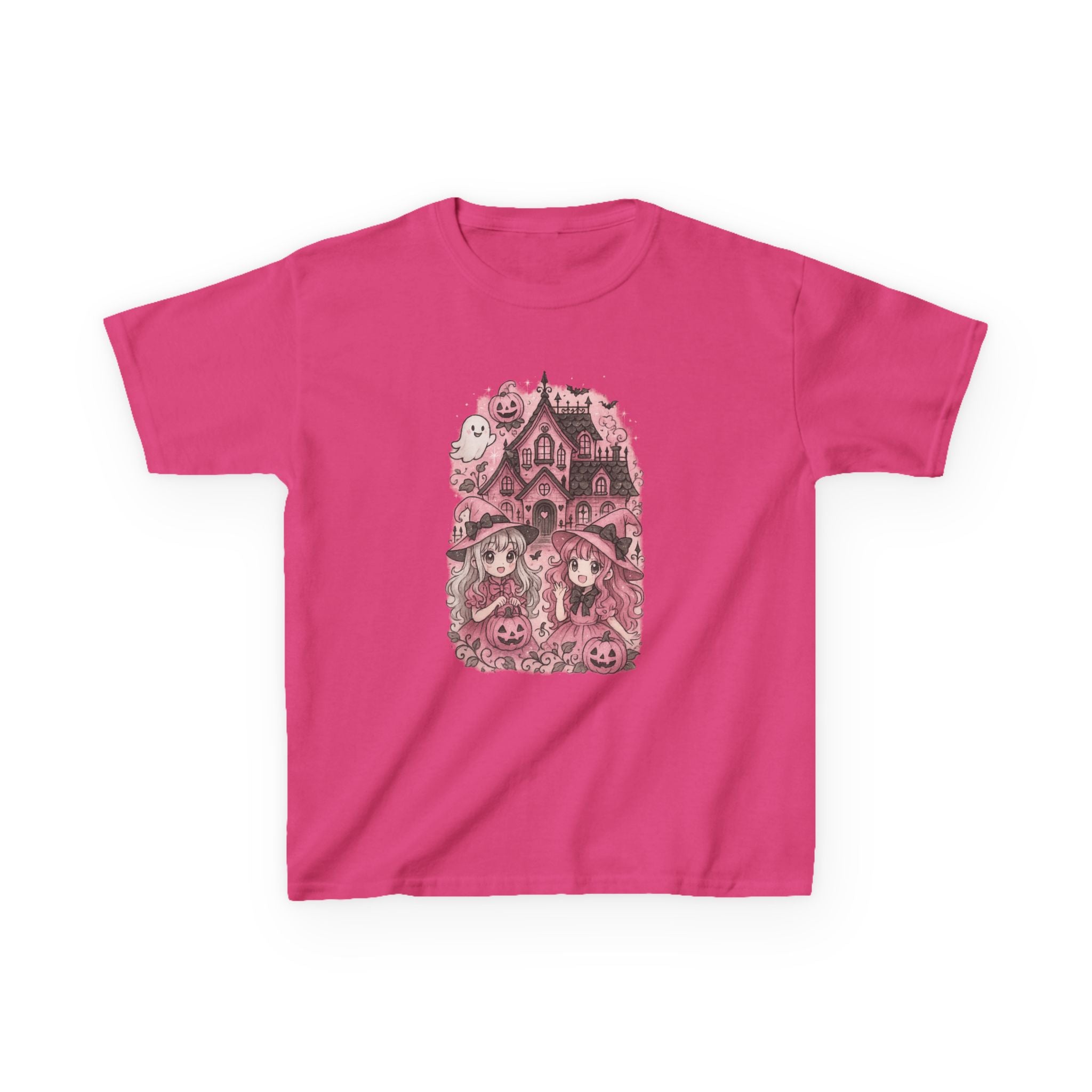 Anime Cartoon, Whimsical Halloween Kids Tee, Cute Cartoon T-Shirt,