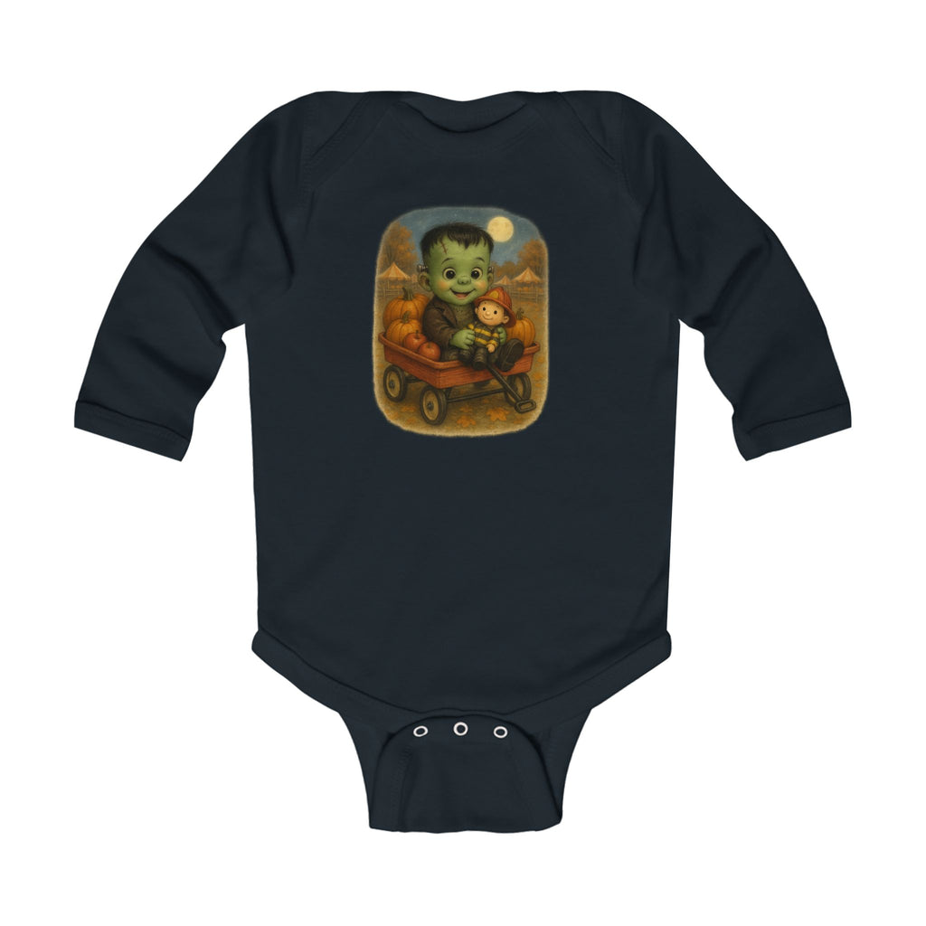 Halloween Baby Bodysuit, Cute Infant Long Sleeve Tee, Adorable Monster Baby Outfit, Gift for New Parents,