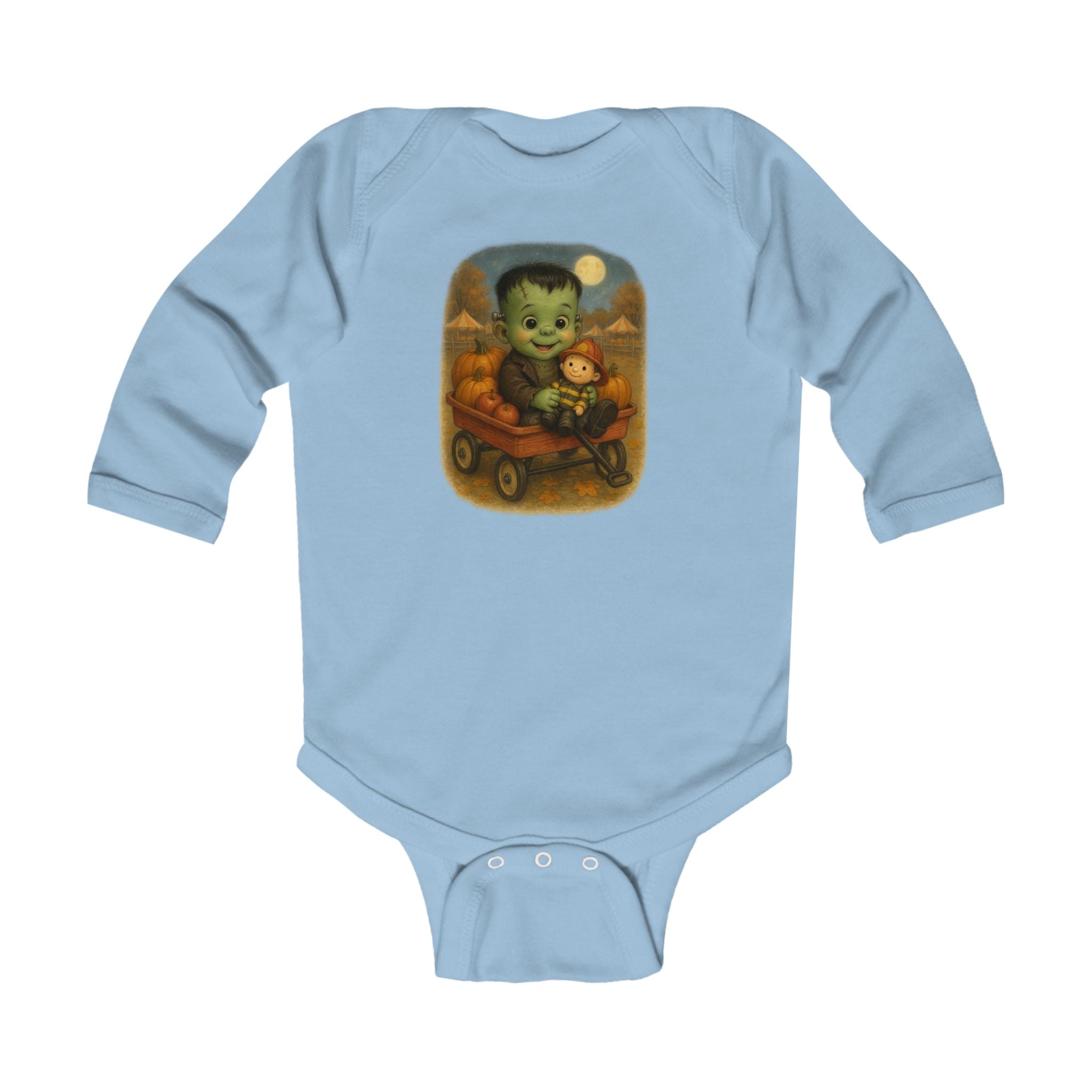 Halloween Baby Bodysuit, Cute Infant Long Sleeve Tee, Adorable Monster Baby Outfit, Gift for New Parents,