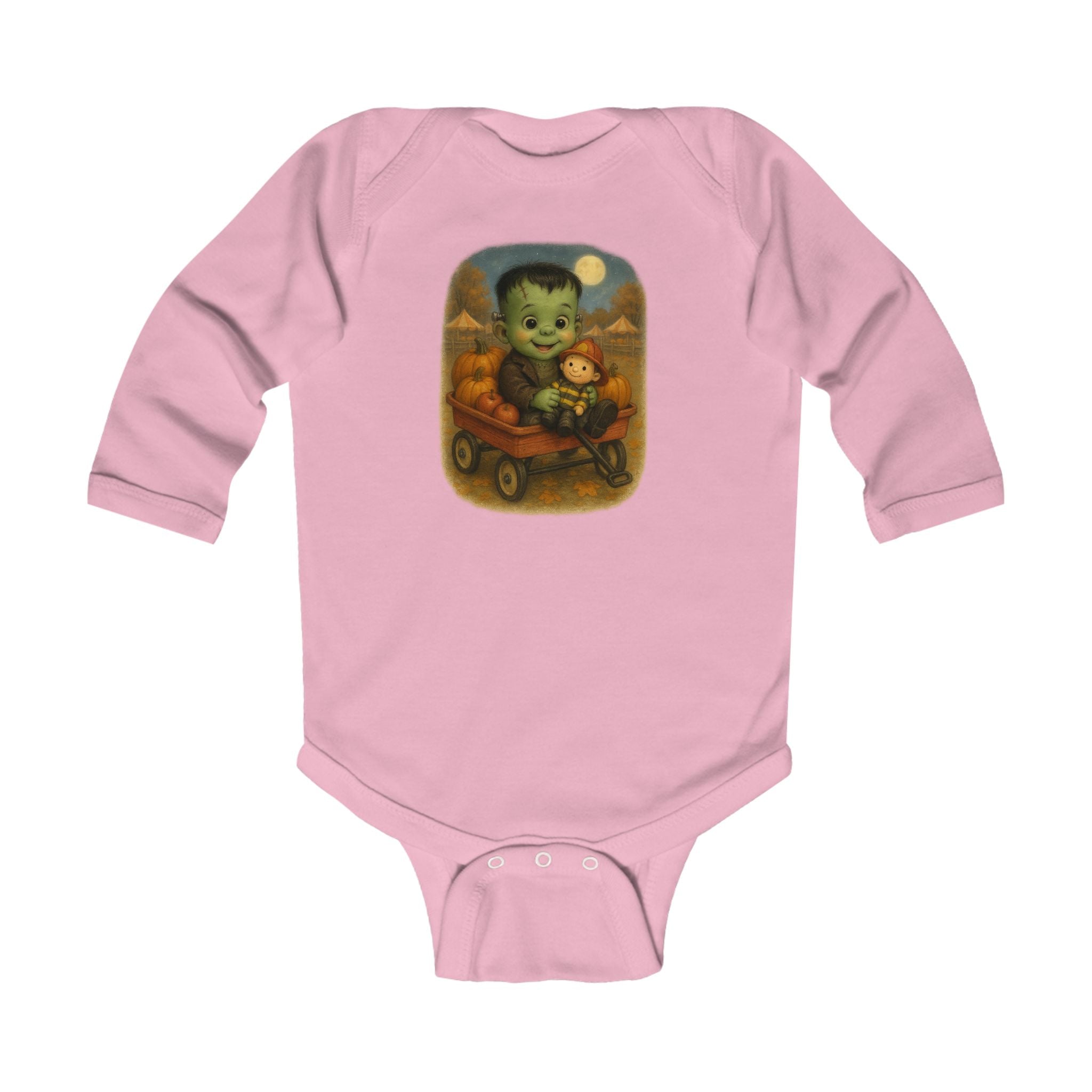 Halloween Baby Bodysuit, Cute Infant Long Sleeve Tee, Adorable Monster Baby Outfit, Gift for New Parents,