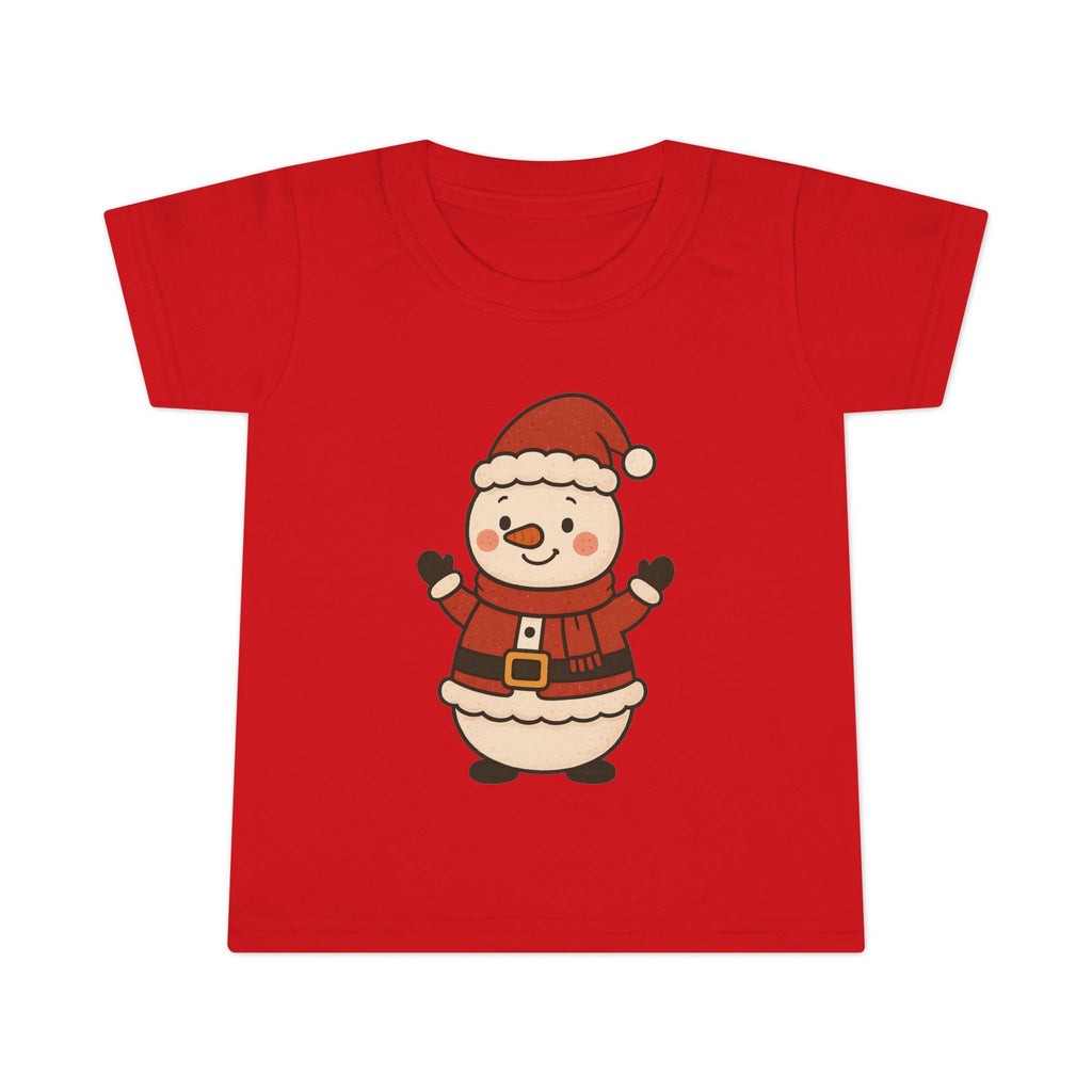 Toddler T-Shirt Santa Snowman Christmas Tee for Kids