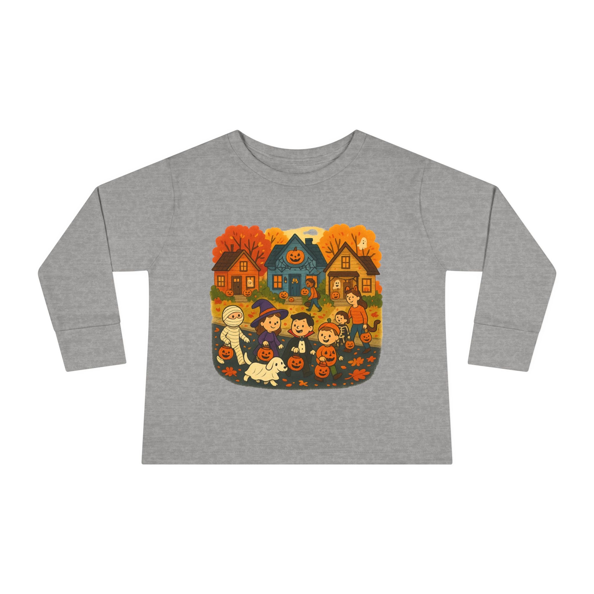 Halloween Toddler Long Sleeve Tee, Cute Kids Shirt, Pumpkin Tee, Fall Outfit for Kids, Cozy Halloween Clothes