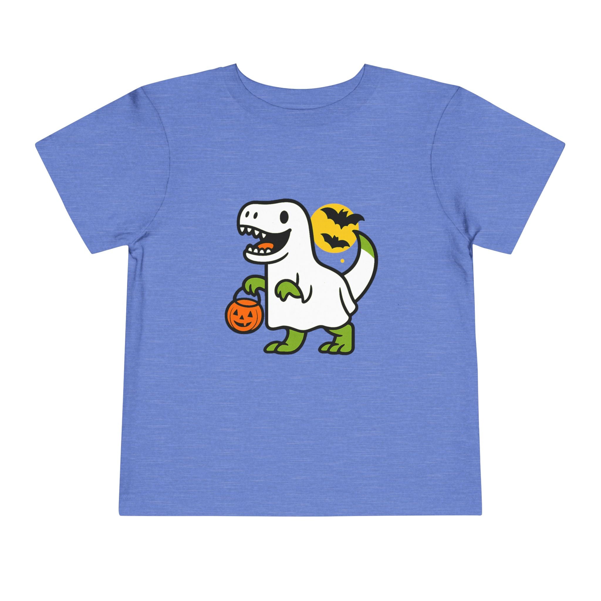 Cute Dinosaur Ghost Halloween Toddler Tee, T-shirt, Trick or Treat