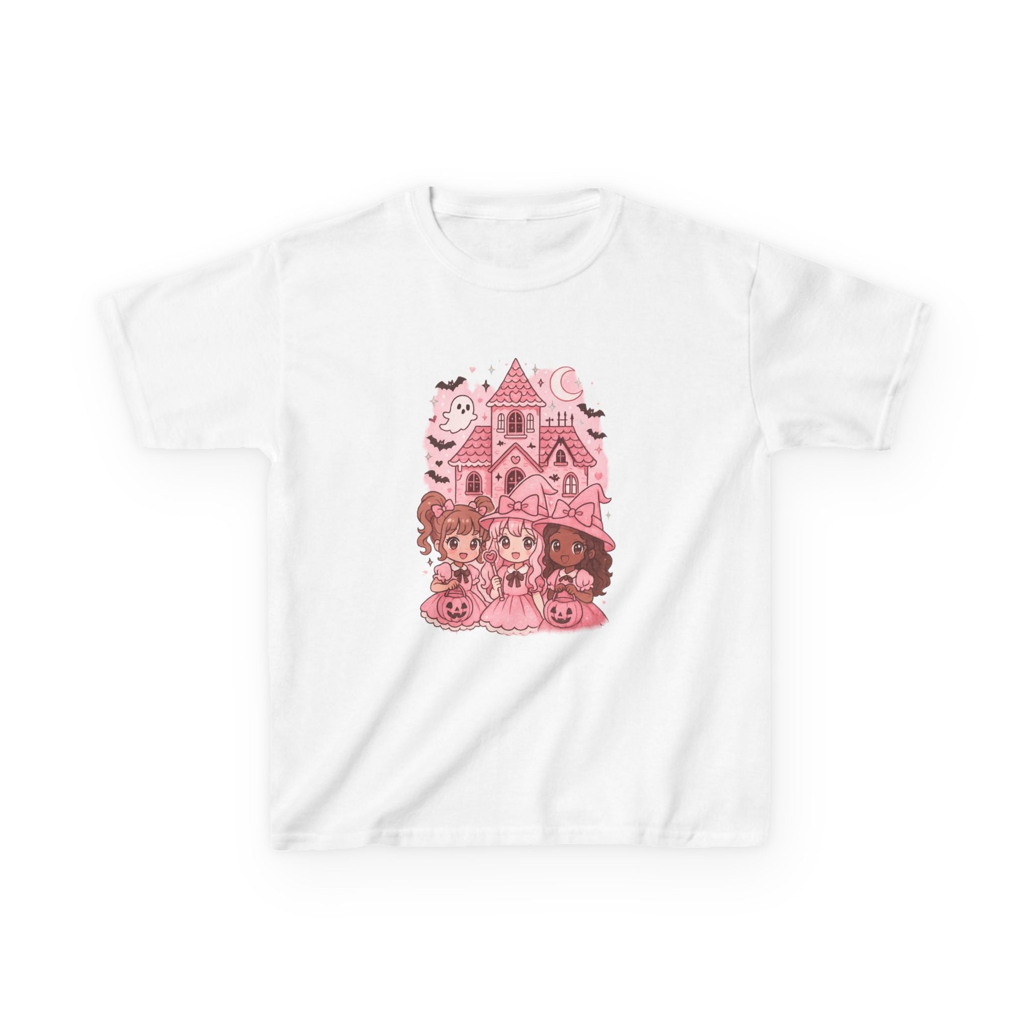 Anime Cartoon Cute Halloween Kids Tee | Girly Fun Shirt for Children