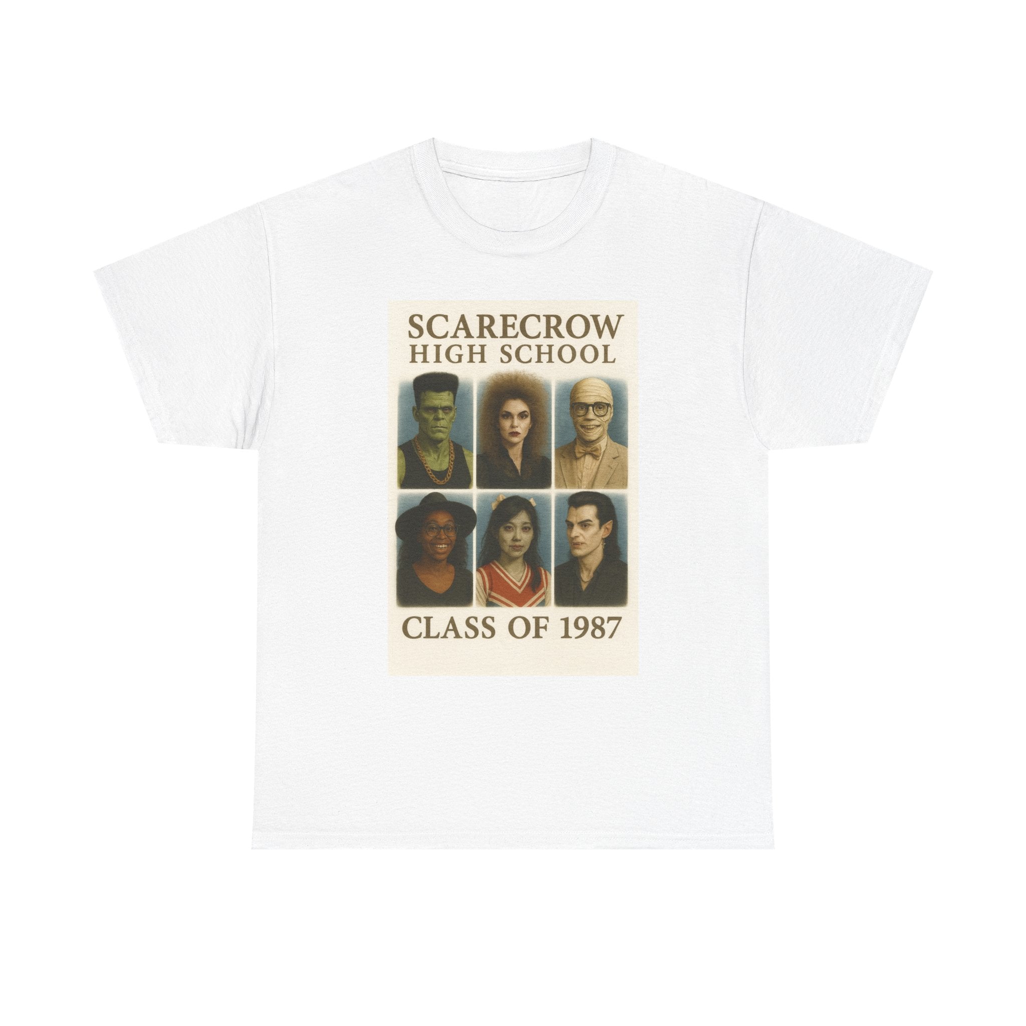 Scarecrow High School T-Shirt, Class of 1987 Tee, Halloween Apparel, Unisex Cotton Tee, Nostalgia, Vintage School Spirit Shirt