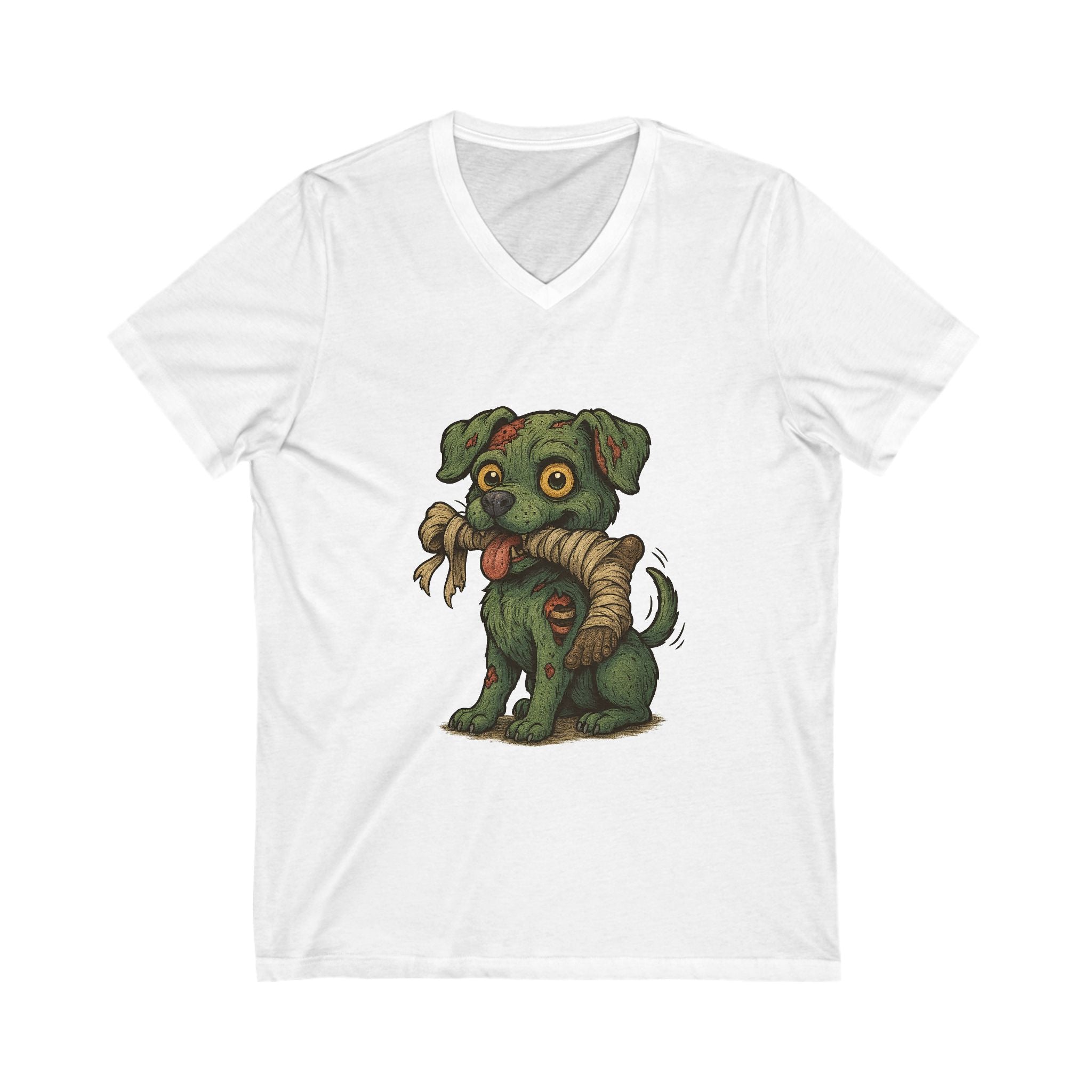 Cute Dog Graphic Tee, Unisex Pet Lover Shirt, Gift for Dog Owners, Casual V-Neck T-Shirt, Funny Animal Tee