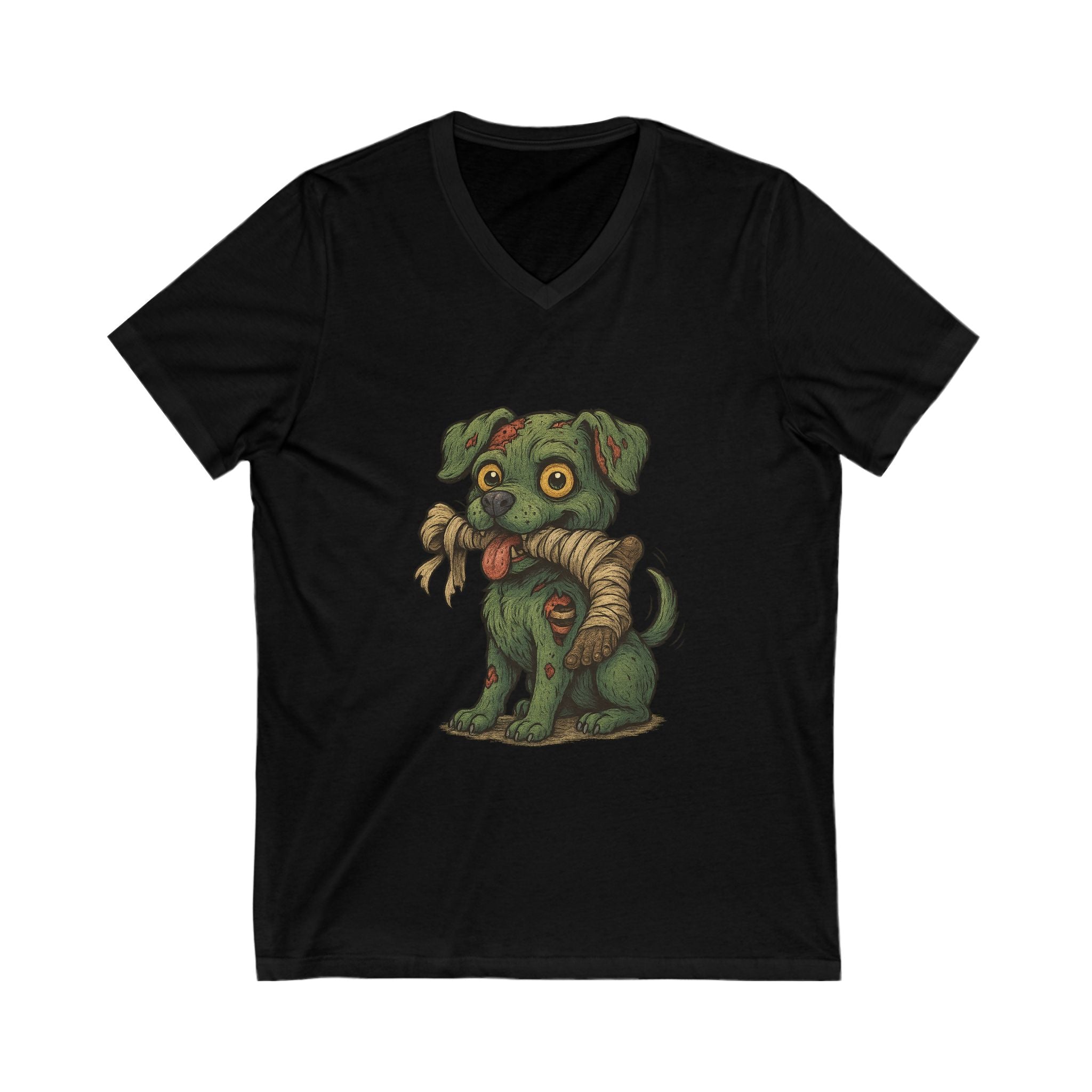 Cute Dog Graphic Tee, Unisex Pet Lover Shirt, Gift for Dog Owners, Casual V-Neck T-Shirt, Funny Animal Tee