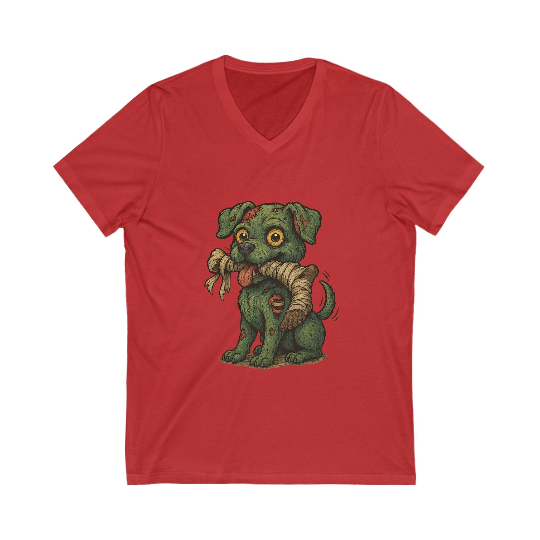 Cute Dog Graphic Tee, Unisex Pet Lover Shirt, Gift for Dog Owners, Casual V-Neck T-Shirt, Funny Animal Tee