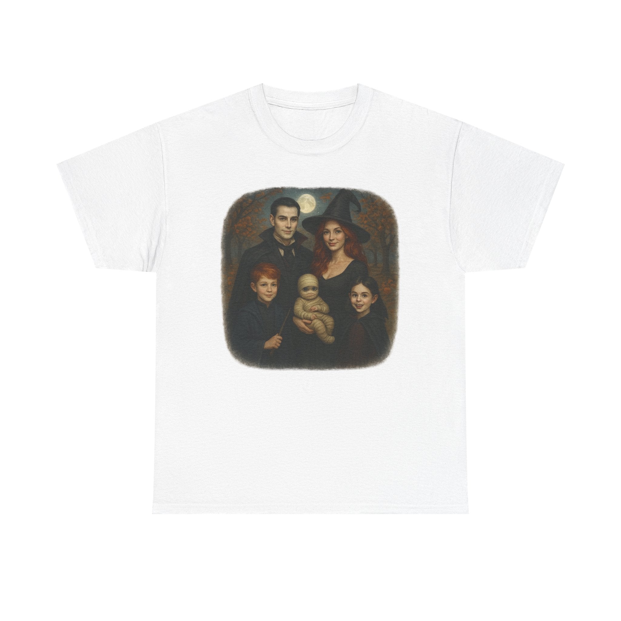 Halloween Characters Family Portrait T-Shirt Spooky Vibes Photoshoot