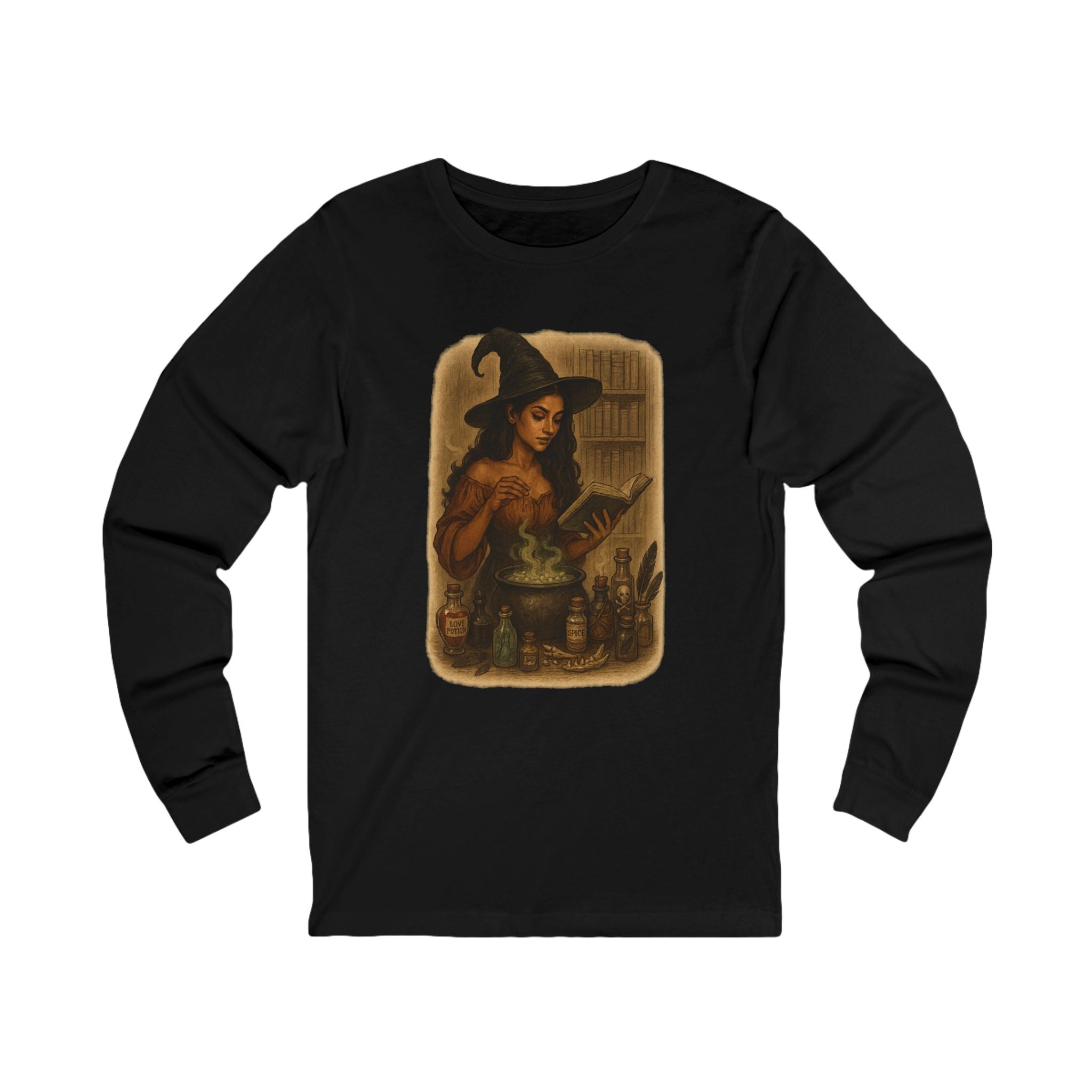 Witchy Long Sleeve Tee - Spooky Season Apparel, Halloween Shirt, Dark Romance Book, Magical Gift for Her