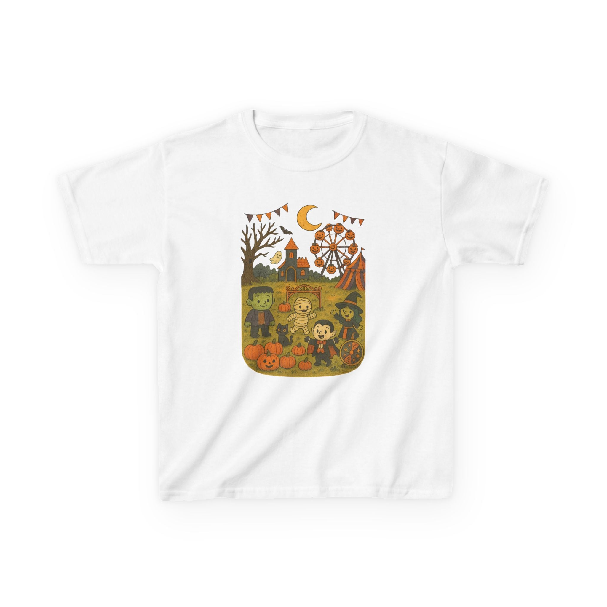 Halloween Kids Tee, Cute Autumn T-Shirt, Fall Festival Shirt, Trick or Treat Clothing, Kids Halloween Party Outfit