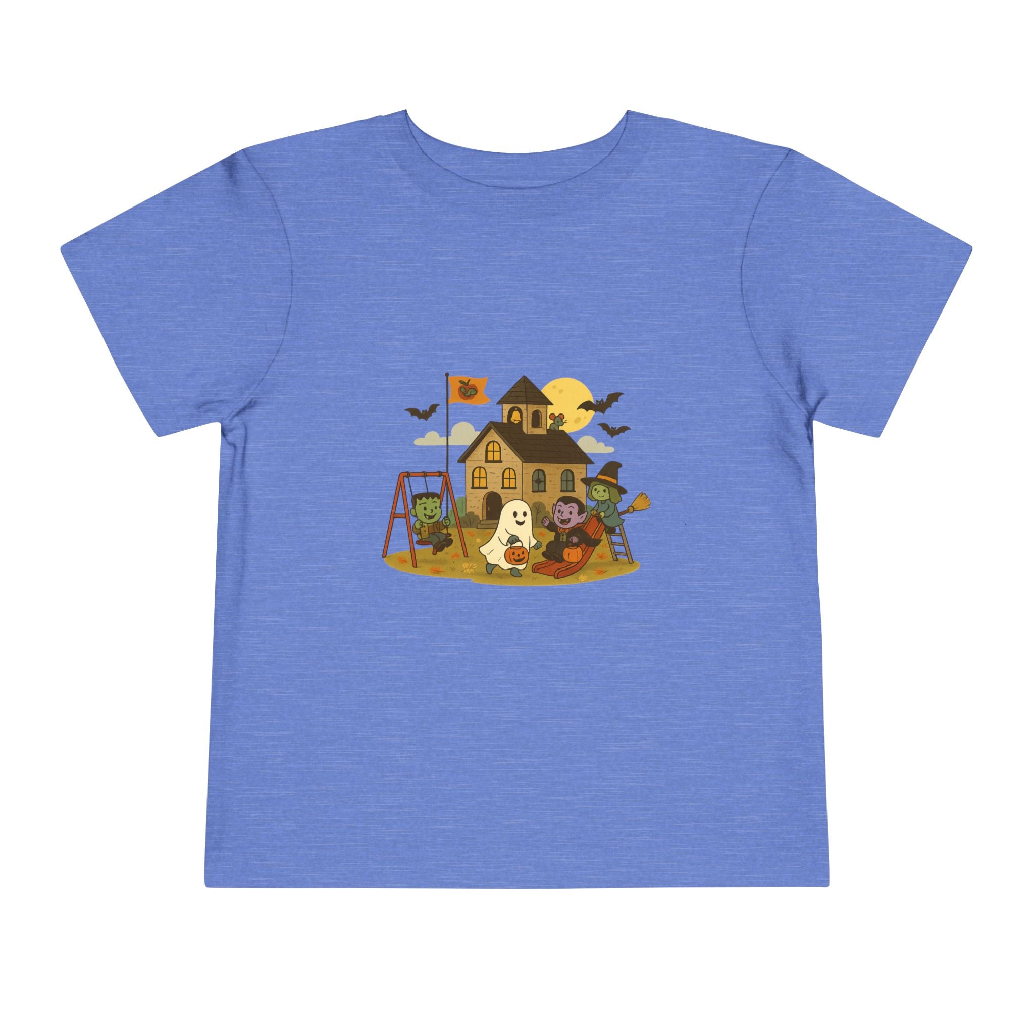 Halloween Toddler Short Sleeve Tee, Cute Kids Halloween Shirt, Spooky Playtime Top
